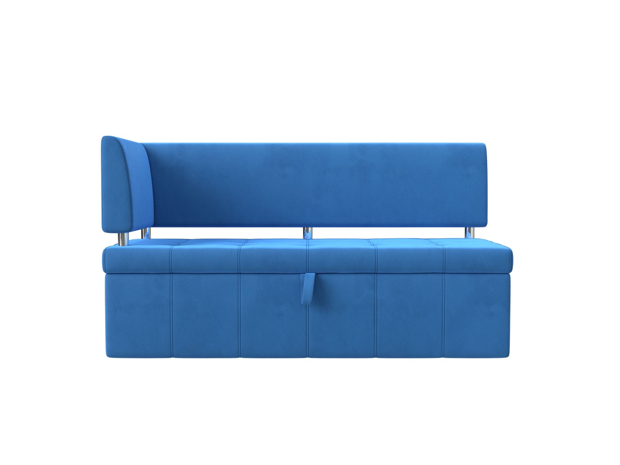 Кухонный угловой диван Стоун Левый Голубой, ЛДСП кухонный прямой диван артмебель стоун велюр зеленый