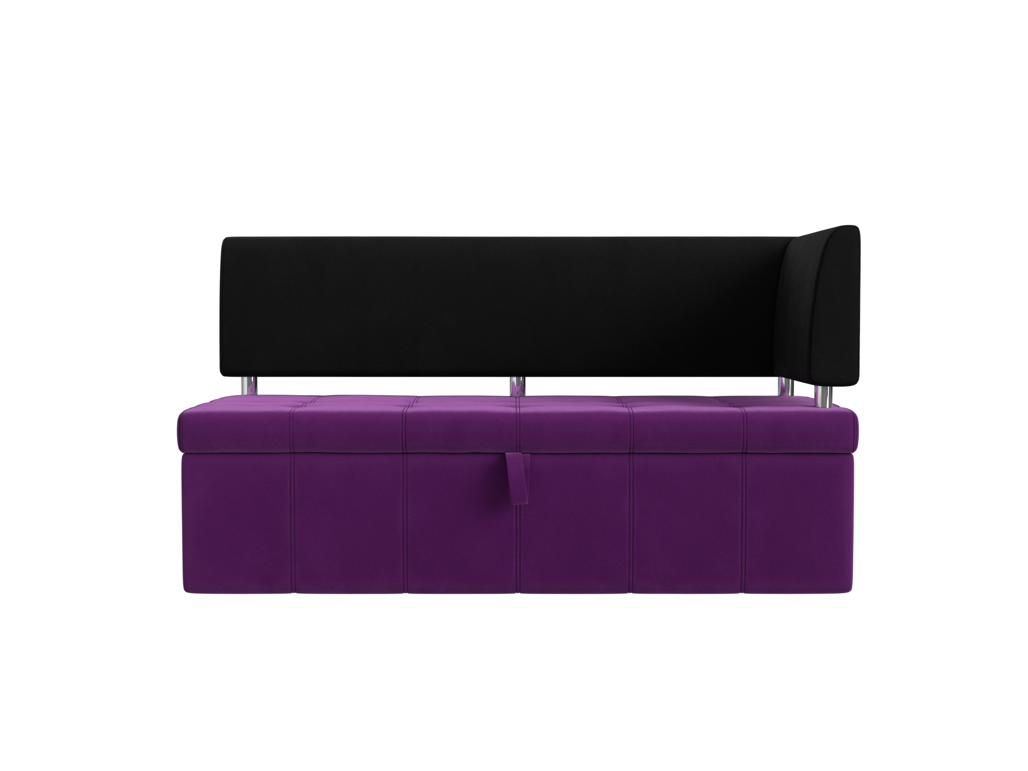 Кухонный угловой диван Стоун Правый Фиолетовый, Черный, ЛДСП