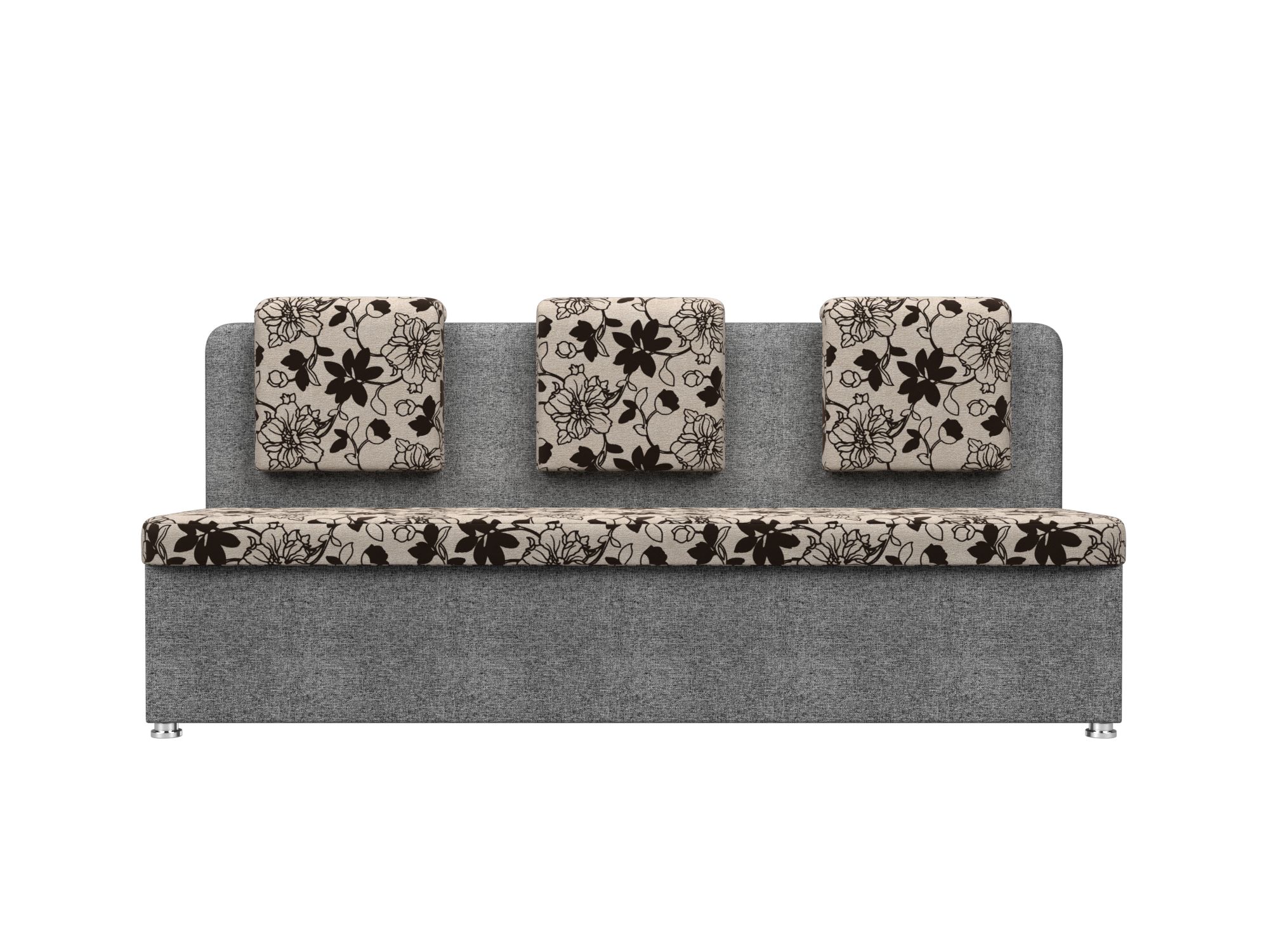 Кухонный прямой диван Маккон 3-х местный Серый, ЛДСП пуфик лотос рогожка цвет серый