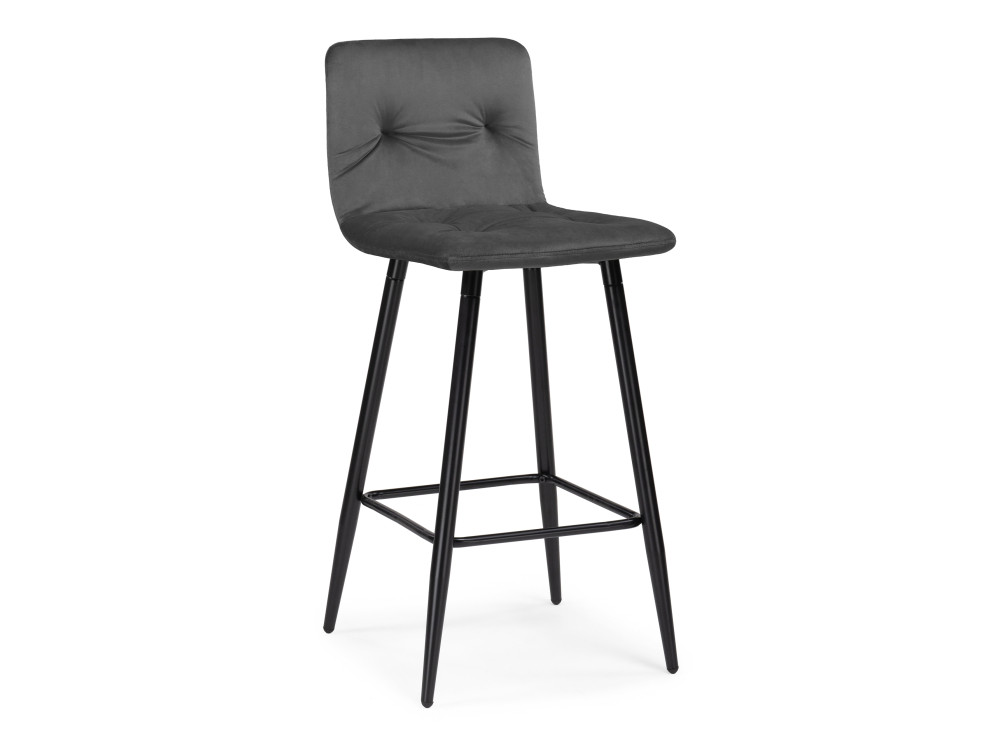 Stich dark gray Барный стул Черный, Металл ofir light gray барный стул черный металл