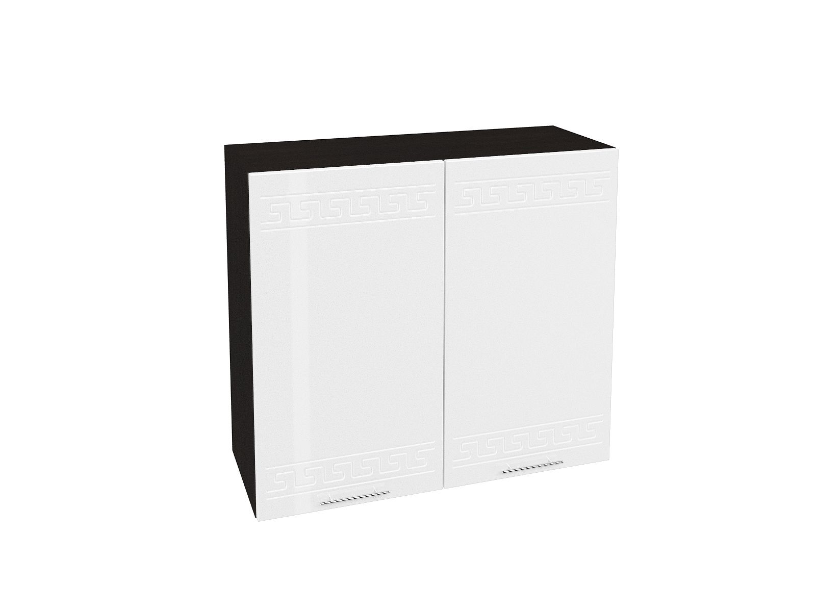 Шкаф навесной 800 Греция Белый металлик, Белый, Коричневый темный шкаф навесной открытый 150 греция