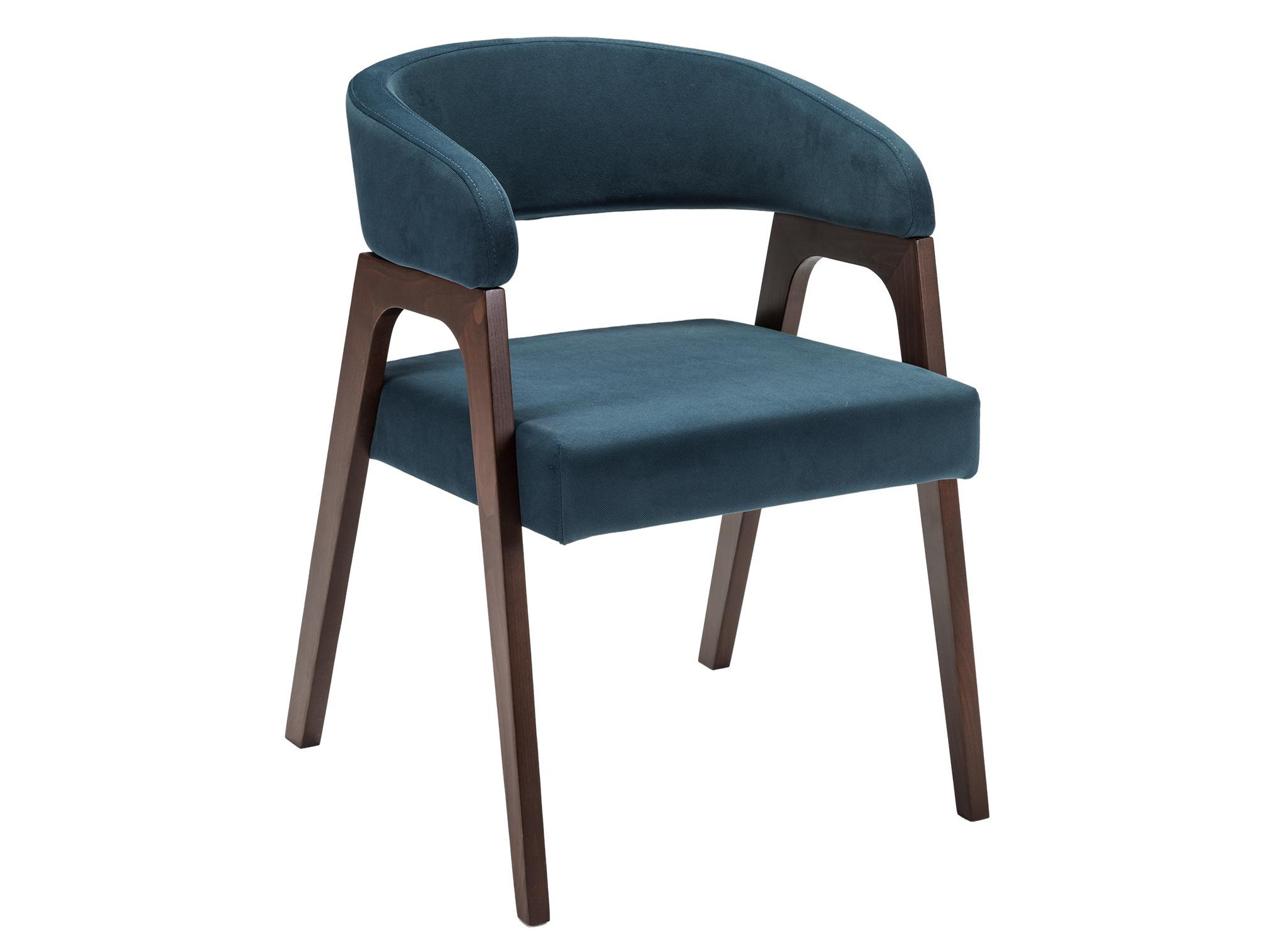кресло мебелик малави ткань твист 16 каркас орех Кресло Baxter Blue/Темный орех Коричневый, Дерево