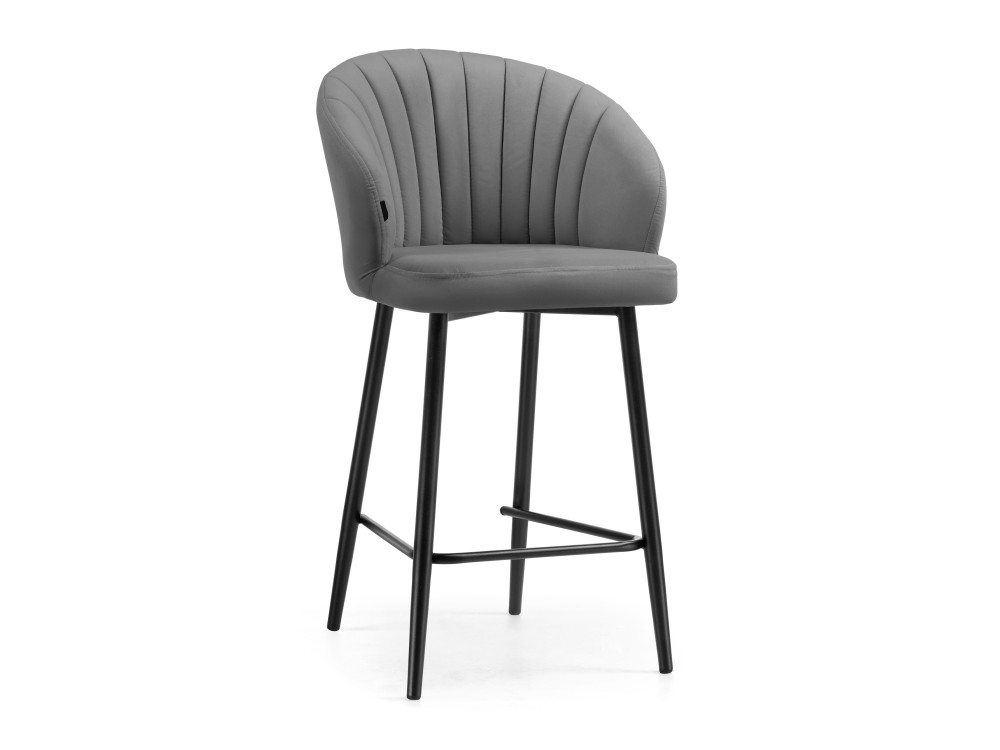 Бэнбу velutto 32 / черный Барный стул Черный, Металл полубарный стул бэнбу velutto 49 белый барный стул белый металл