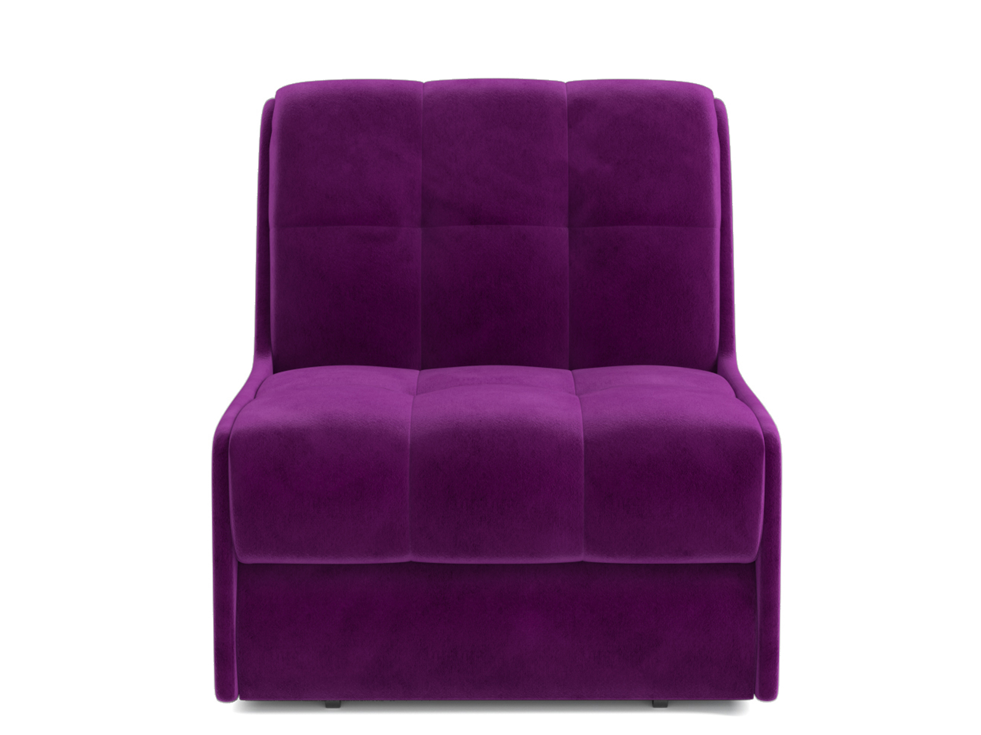 Кресло-кровать Барон №2 MebelVia Фиолетовый, Микровелюр, ДСП, Металл, Массив сосны