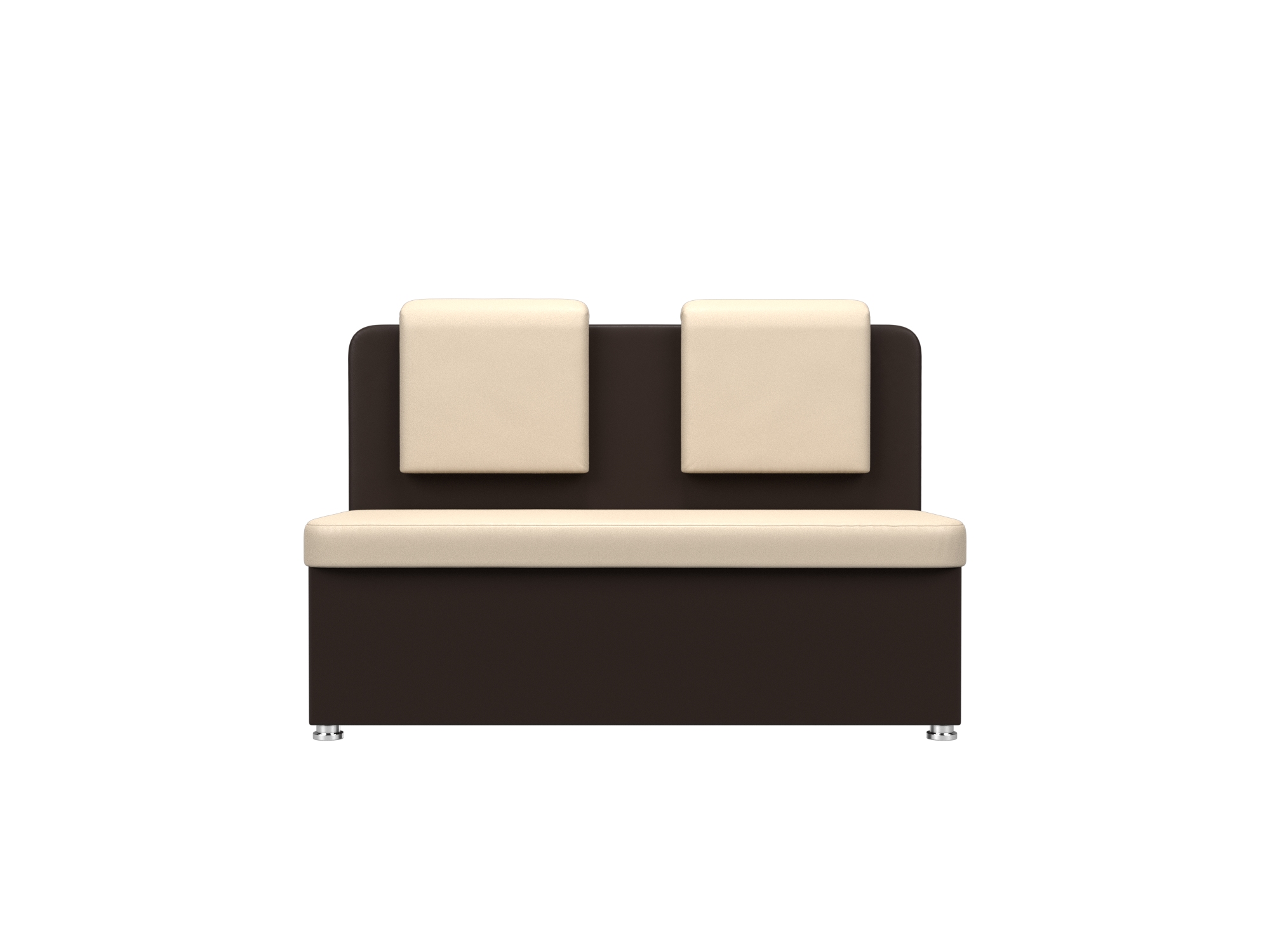 Кухонный прямой диван Маккон 2-х местный Бежевый, Коричневый, ЛДСП диван прямой смарт диван мэдисон 2 экокожа