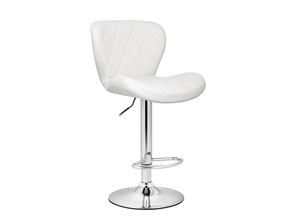 цена Porch белый / хром Барный стул Серый, Хромированный металл