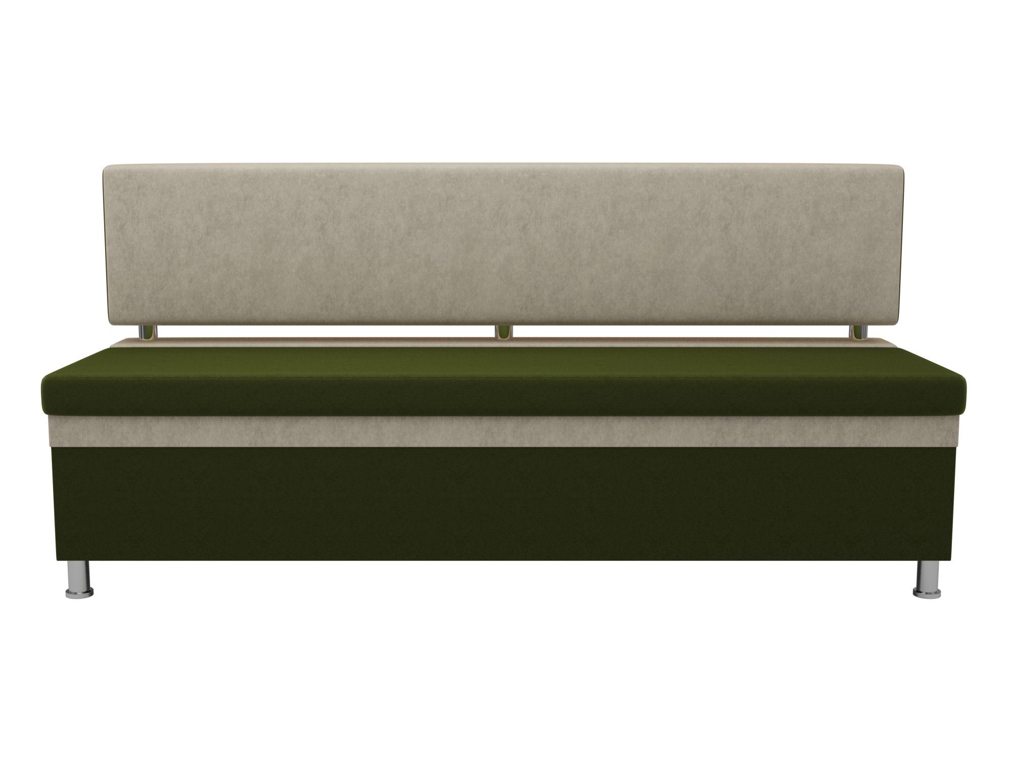 кухонный прямой диван артмебель вента микровельвет зеленый Кухонный диван Стайл Зеленый, Бежевый, ДСП, ЛДСП