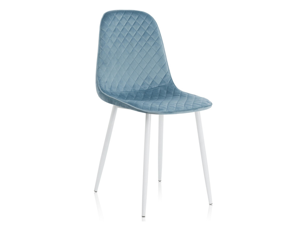 Capri blue / white Стул Белый, Окрашенный металл velen grey blue стул черный окрашенный металл