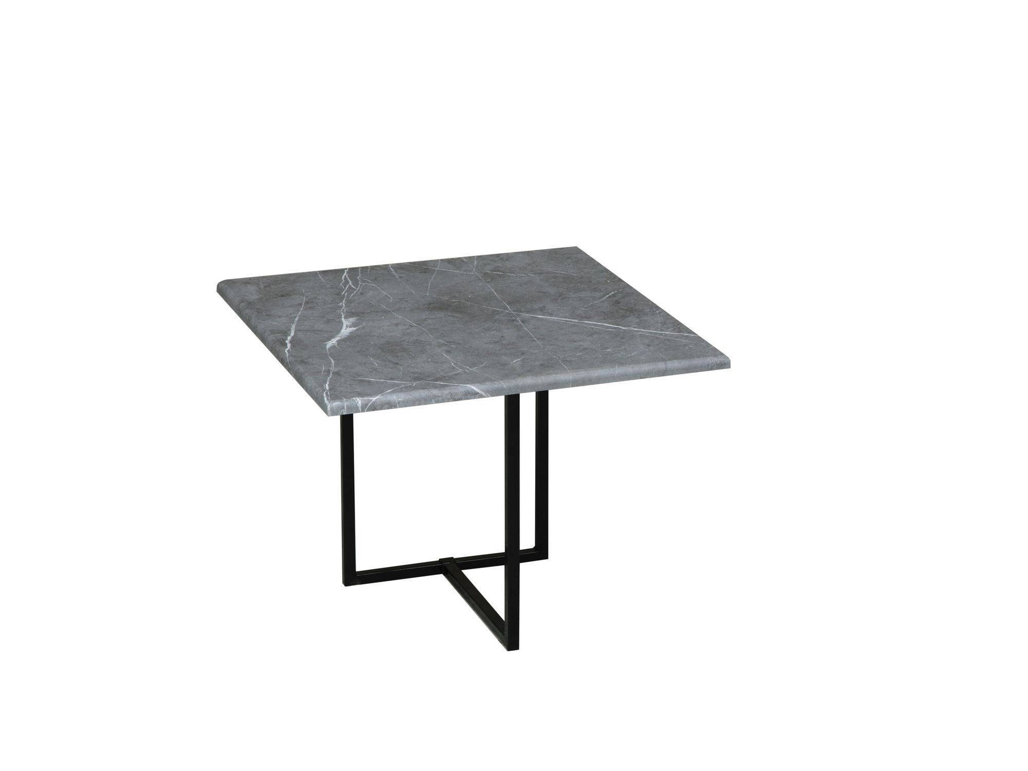 Скарлетт стол кофейный квадратный Черный мрамор/черный Черный, Металл