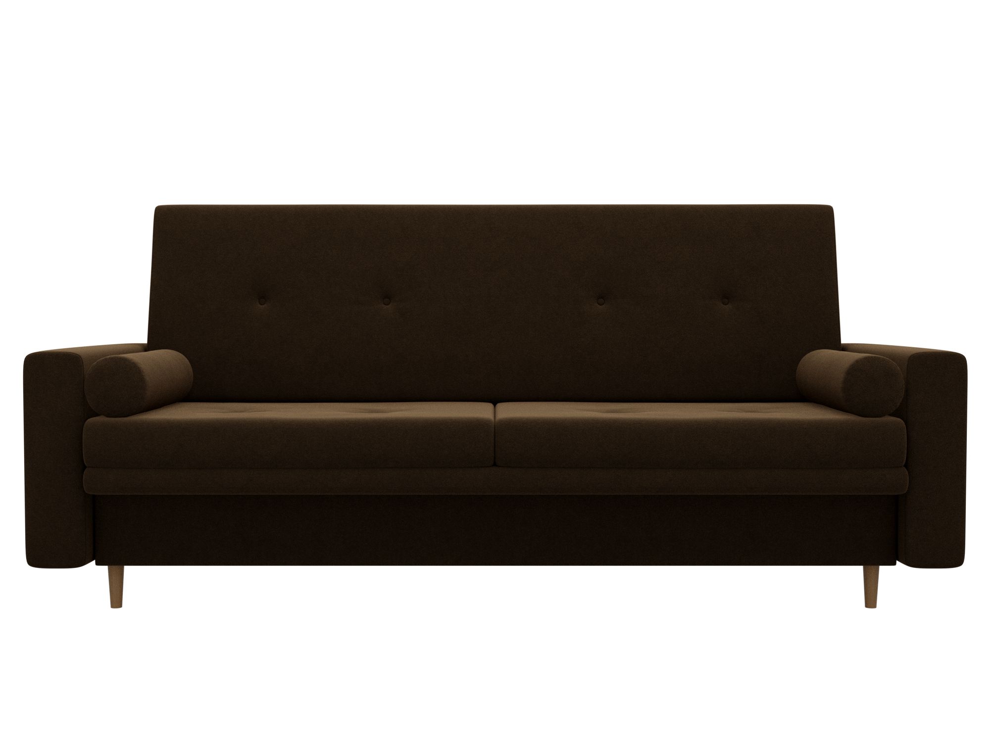 Диван Белфаст MebelVia , Коричневый, Микровельвет, ЛДСП диван прямой мебелико белфаст эко кожа коричневый