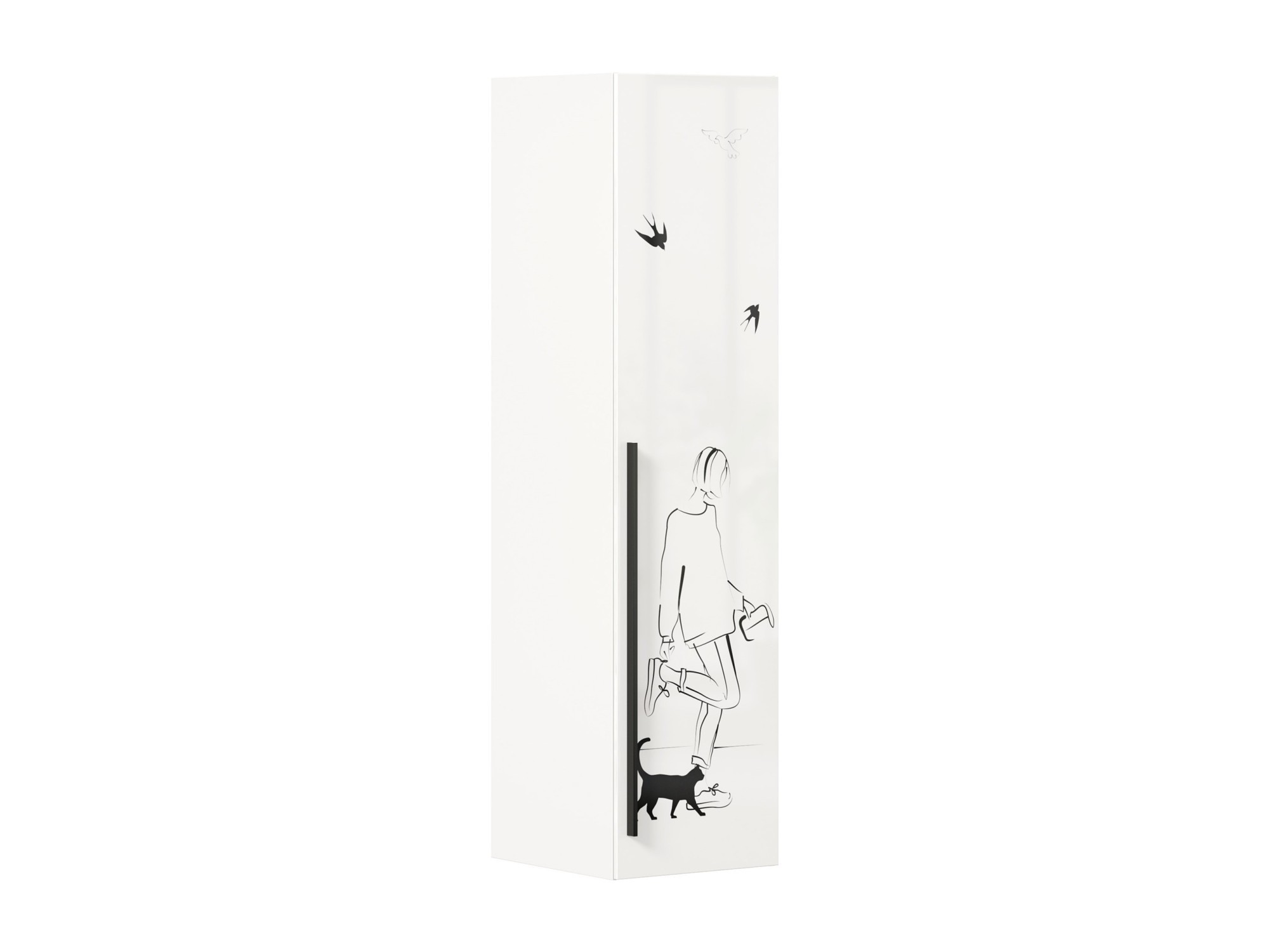 Джоли Шкаф одностворчатый Тип 2 (Серый шелк) ЛДСП шкаф одностворчатый жемчуг шелк платина белый мдф зеркало лдсп