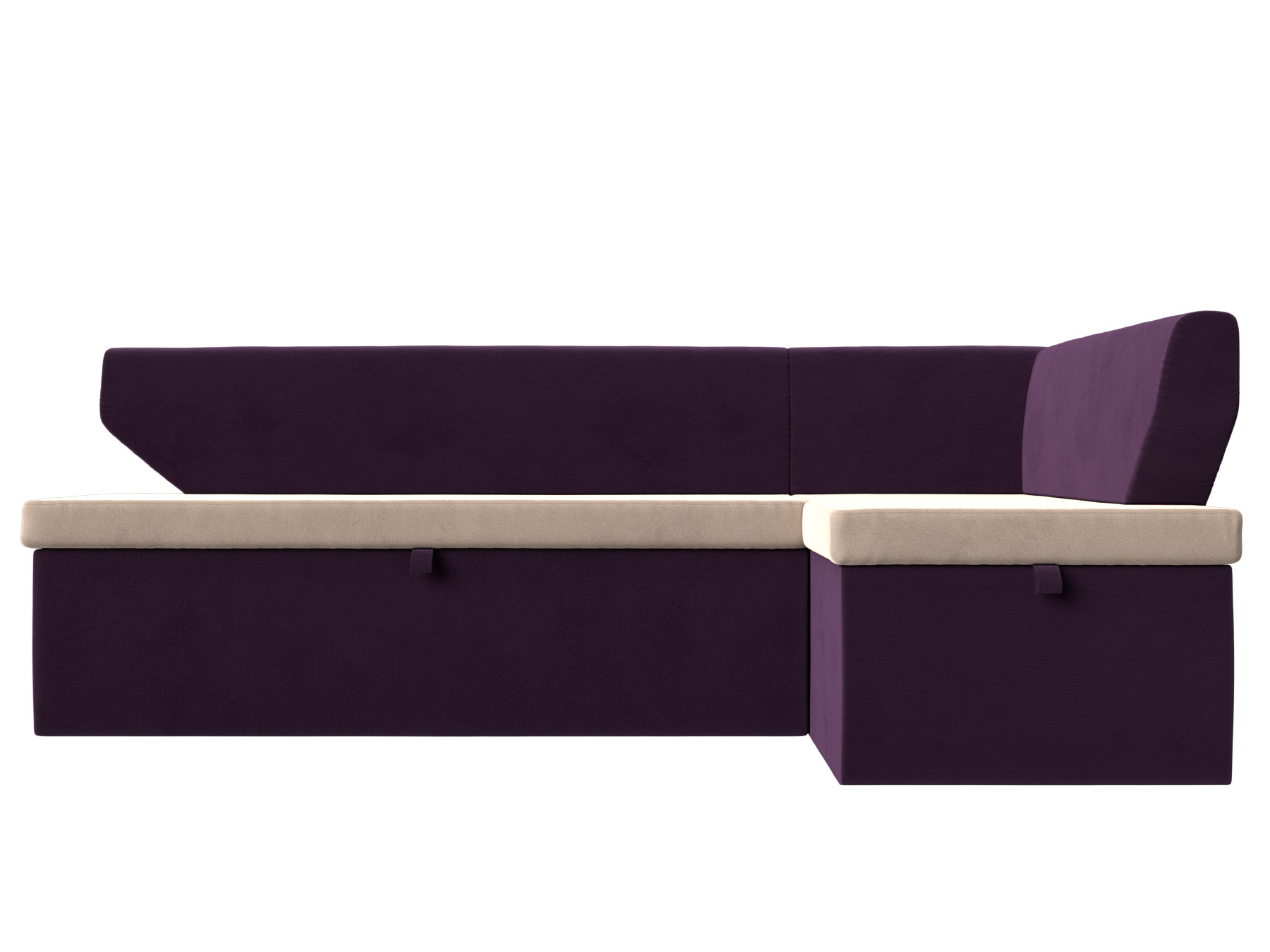 Кухонный угловой диван Омура Правый Белый, ЛДСП угловой диван рейн правый mebelvia фиолетовый бежевый велюр лдсп