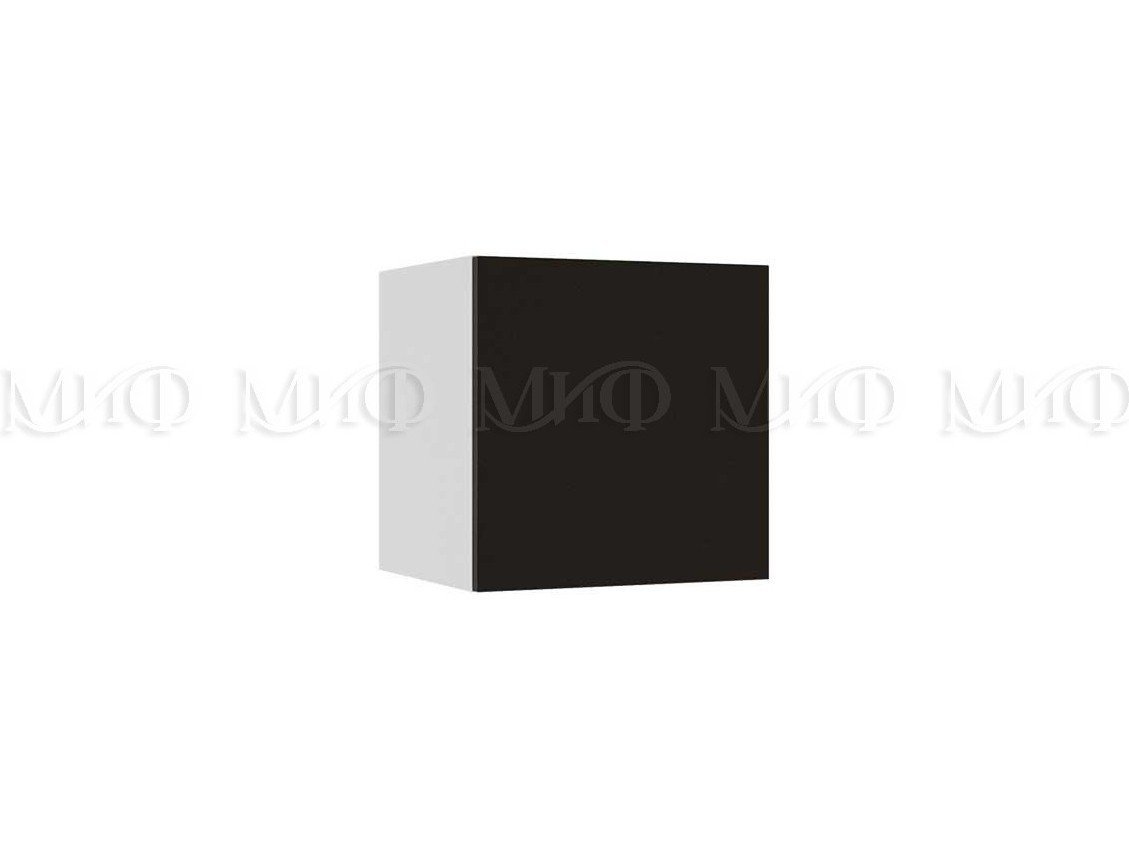 Флорис ШК-009 Шкаф навесной, черный МДФ, ЛДСП флорис шк 003 черный глянец белый мдф лдсп