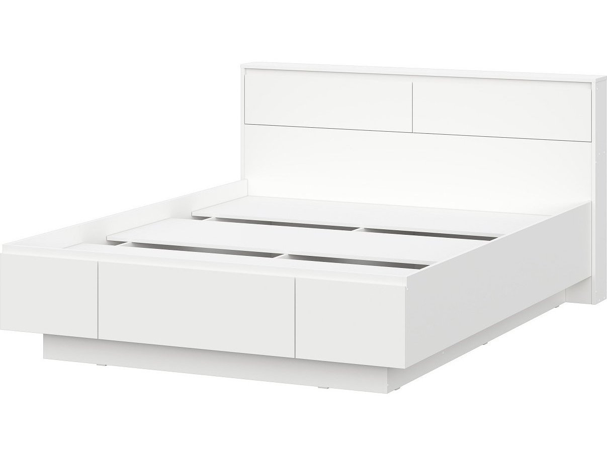 Кровать с проложками ЛДСП Одри 2 160х200 Белый кровать с проложками саломея венге лоредо