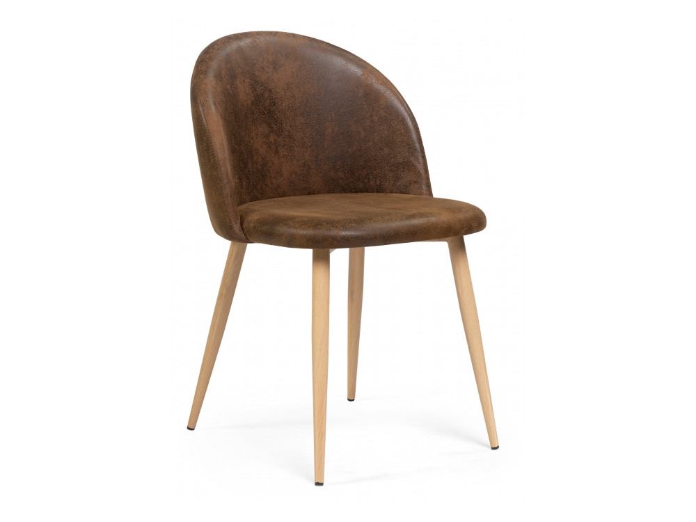 Aldo dark brown / wood Стул Коричневый, Окрашенный металл lilu dark brown black стул черный металл