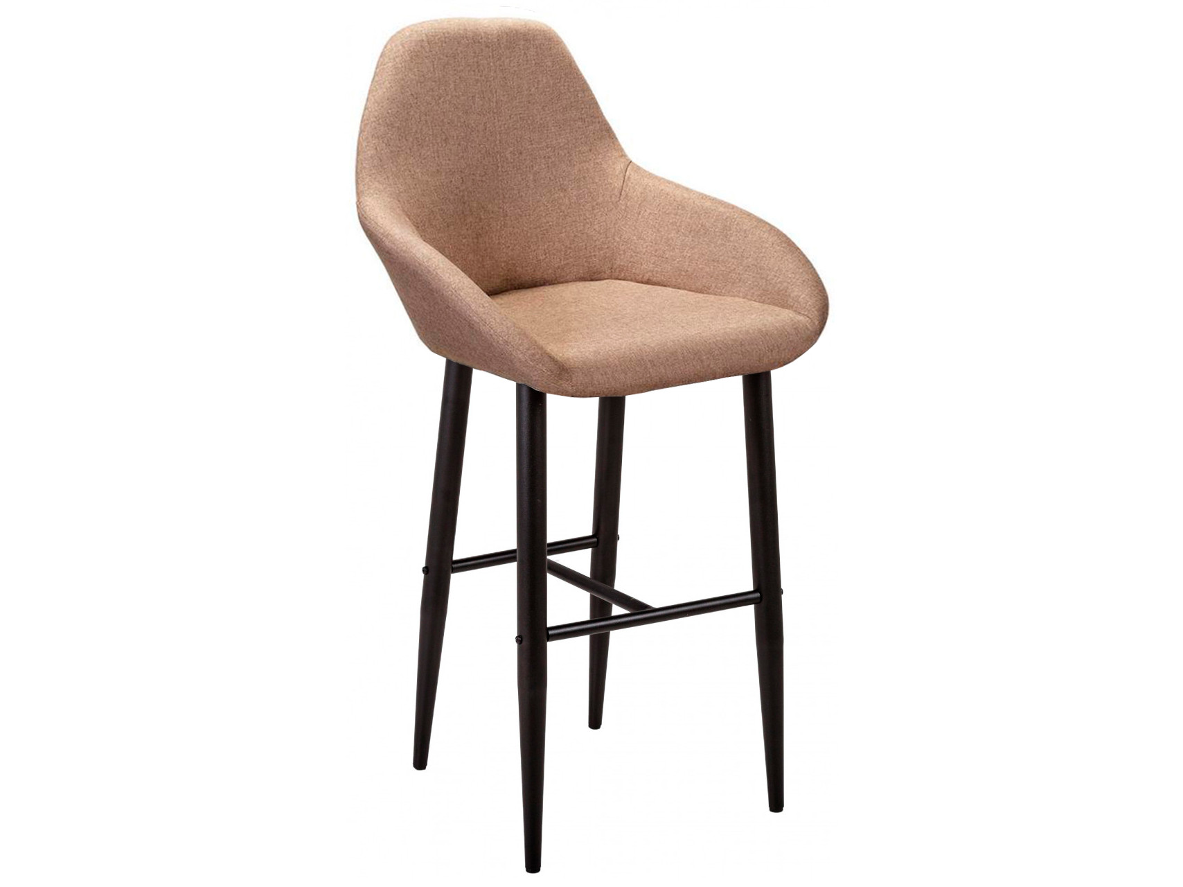 Стул барный Kent Браун/Черный Коричневый, Металл квадратный барный стул с обивкой crosley черный набор из 2 стульев барный стул