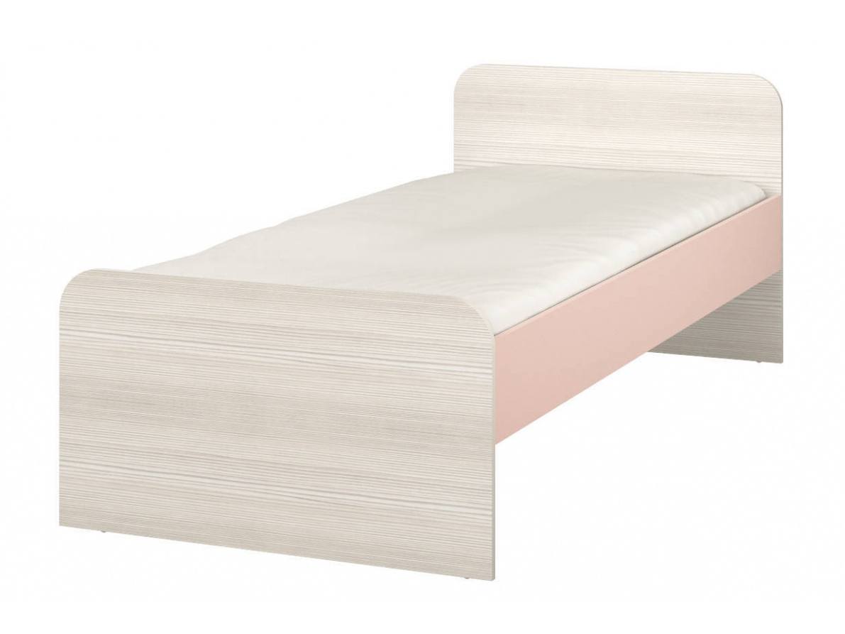 Кровать Флауэ (90х200) Розовый, Белый, КДСП, МДФ, ЛДСП цена и фото
