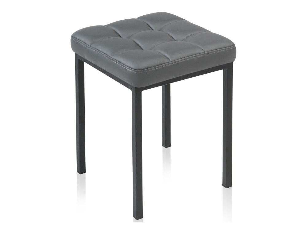 Байя кожзам темно-серый / черный матовый Стул деревянный серый, Окрашенный металл valenza серый стул серый кожзам хромированный металл