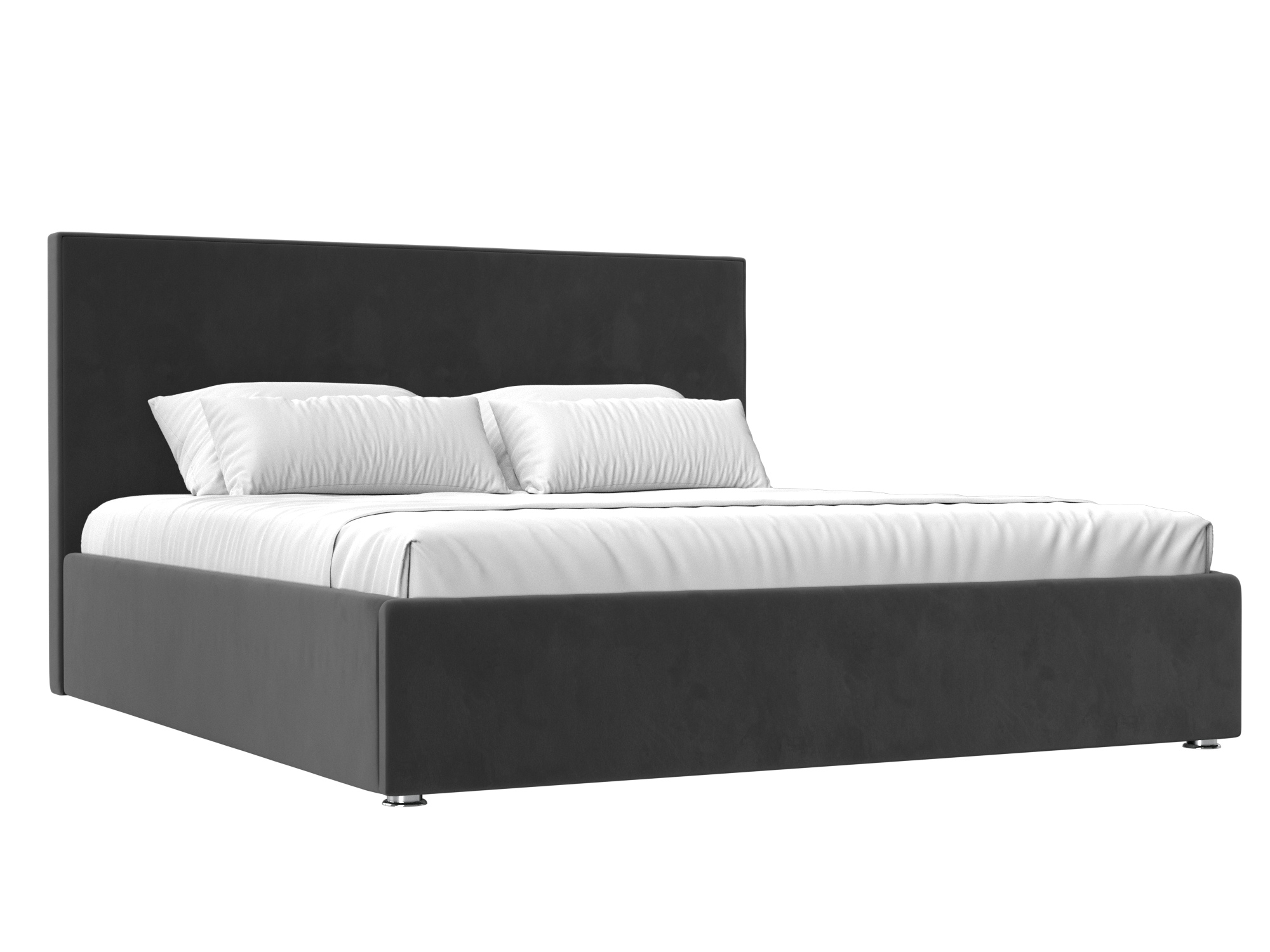 Кровать Кариба (160х200) Серый, ЛДСП кровать кариба 160 фиолетовый велюр