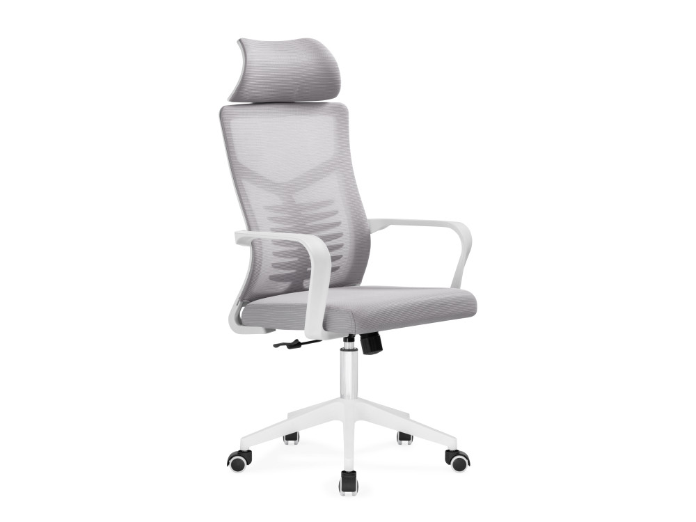 Montana light gray / white Компьютерное кресло MebelVia Серый, Сетка, Пластик