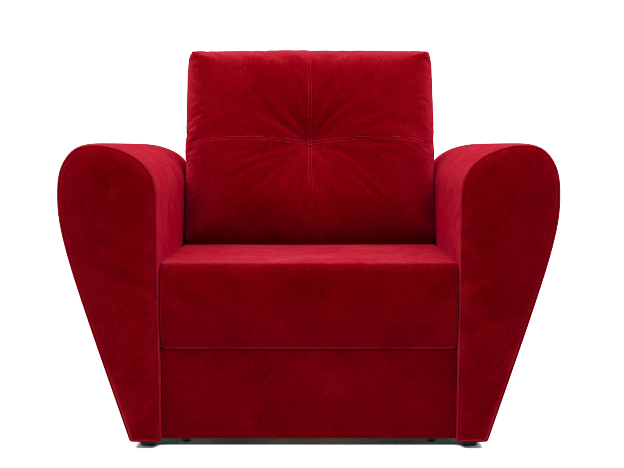 Кресло-кровать Квартет MebelVia Красный, Микровелюр, ДСП, Брус сосны, Фанера кресло кровать техас микровелюр