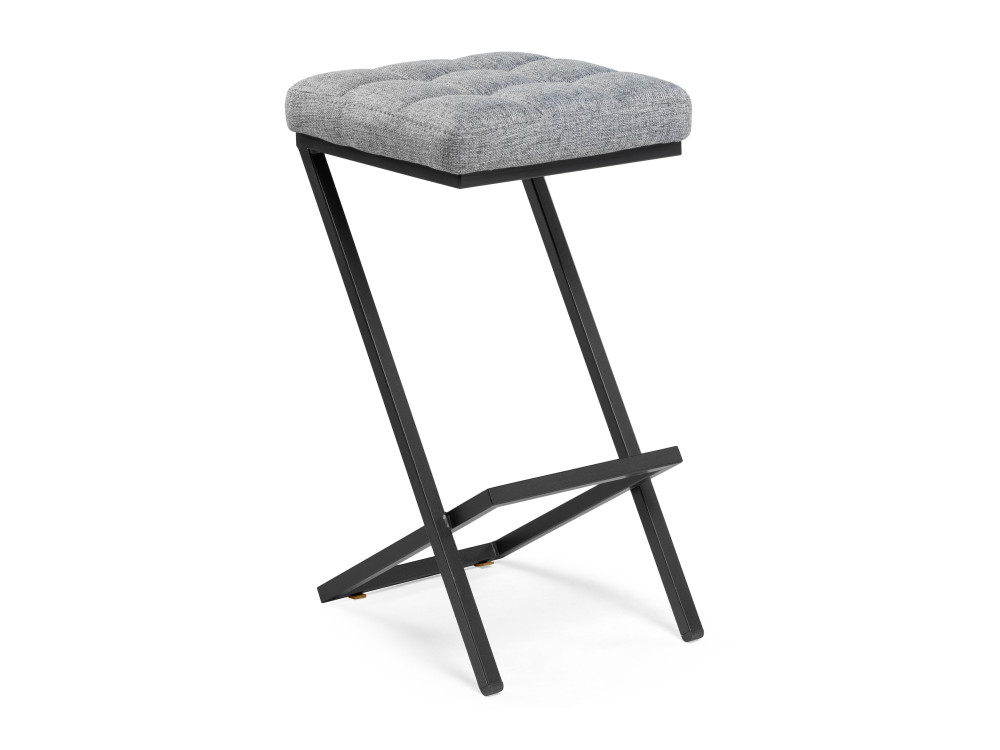 Амаури графит / черный матовый Барный стул Черный, Металл комплект стульев орлеан 4 шт графит рогожка коричневая коричневый металл