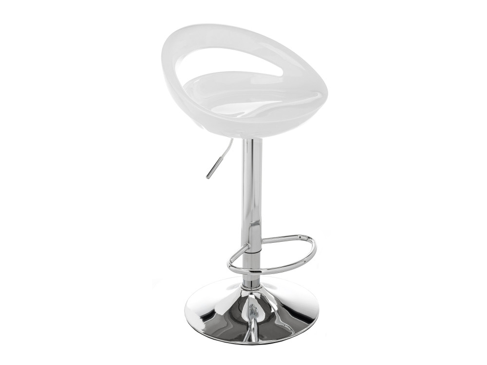 Alfa белый Барный стул Хромированный металл color барный стул цветной кожзам хромированный металл