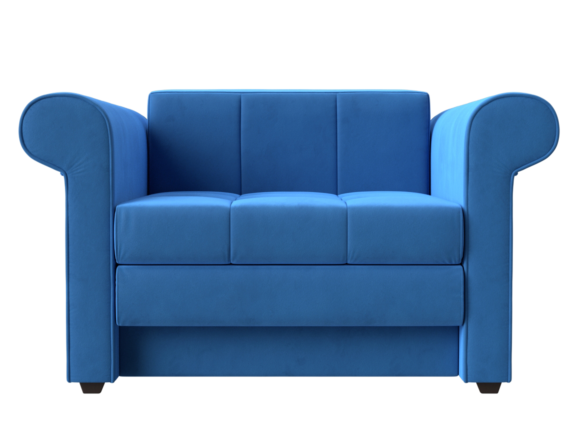 Кресло-кровать Берли MebelVia Синий, Велюр, ЛДСП кресло кровать берли mebelvia голубой бирюзовый велюр лдсп