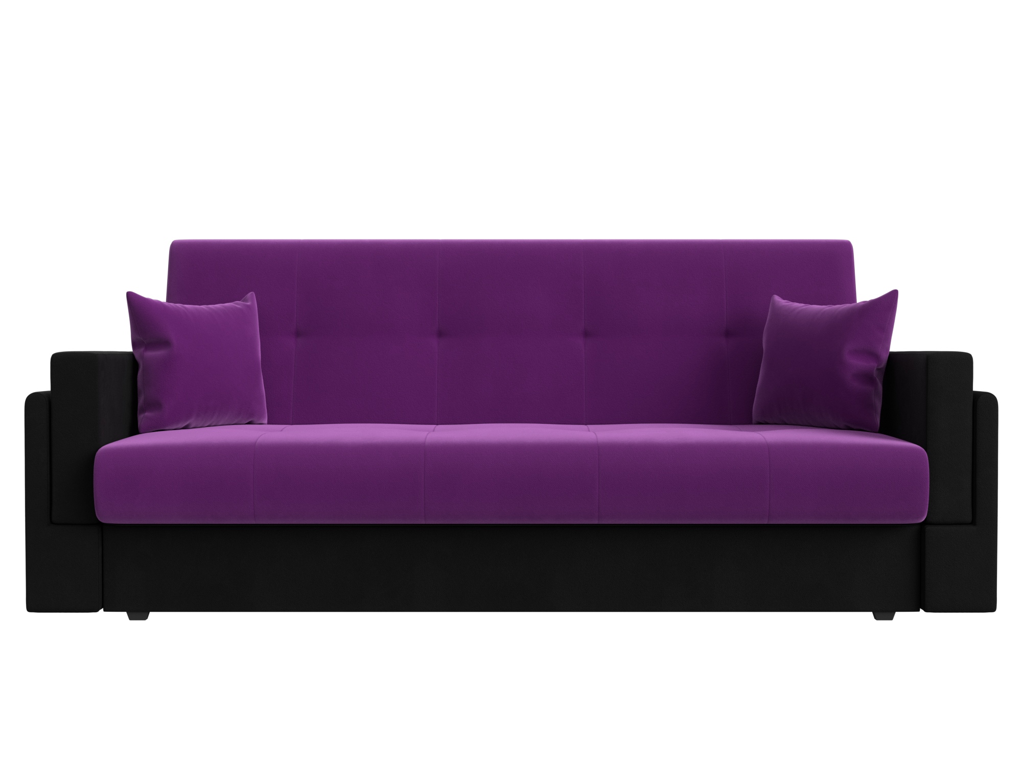 Диван Лига-015 MebelVia Фиолетовый, Черный, Микровельвет, ЛДСП, Рейка прямой диван лига диванов сансара микровельвет фиолетовый