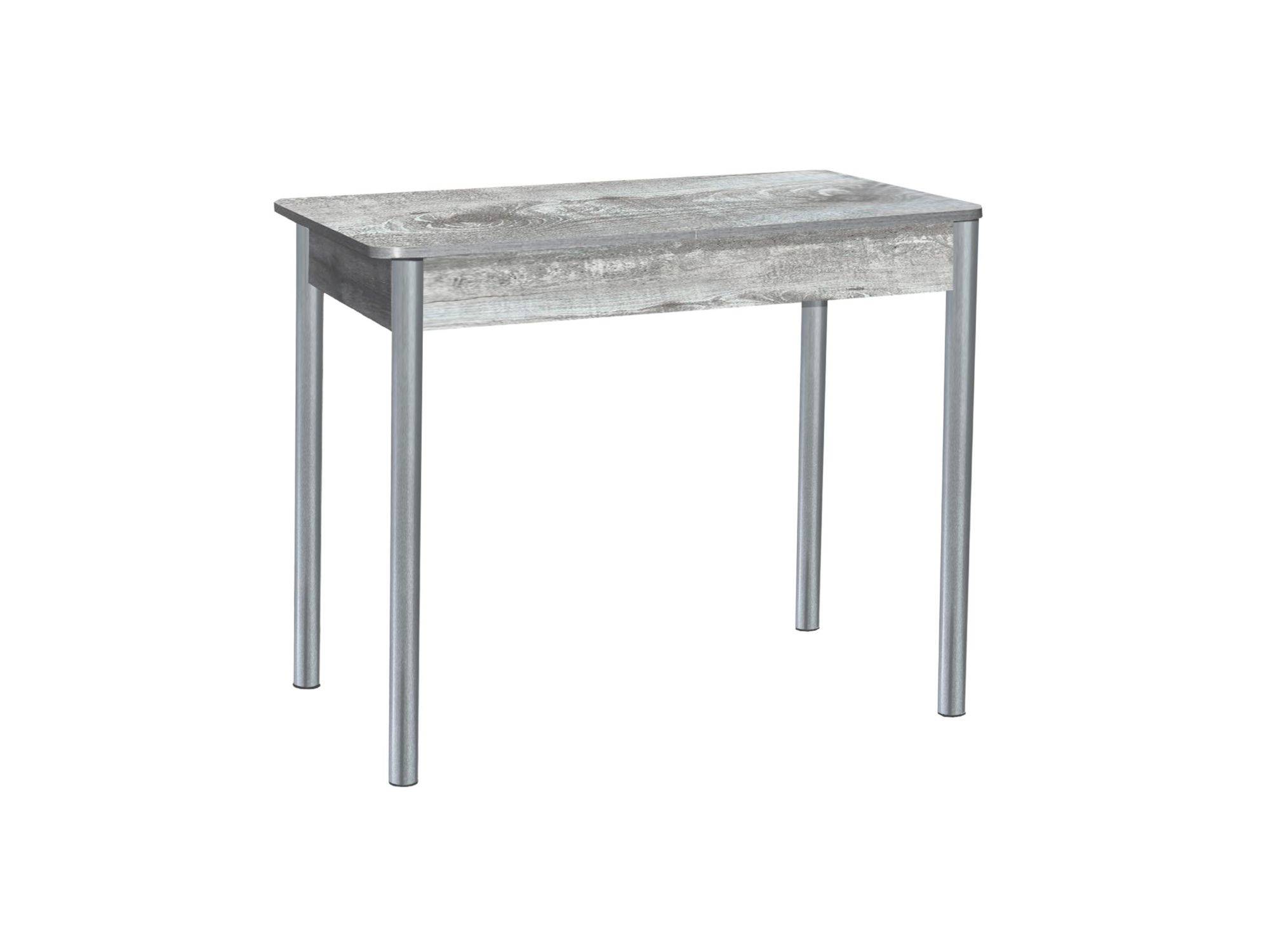 Стол обеденный раздвижной Нью йорк / Бетон пайн темный/ опора круглая серебристый металлик Серый, ЛДСП стол обеденный бэлфаст бетон пайн темный серый лдсп