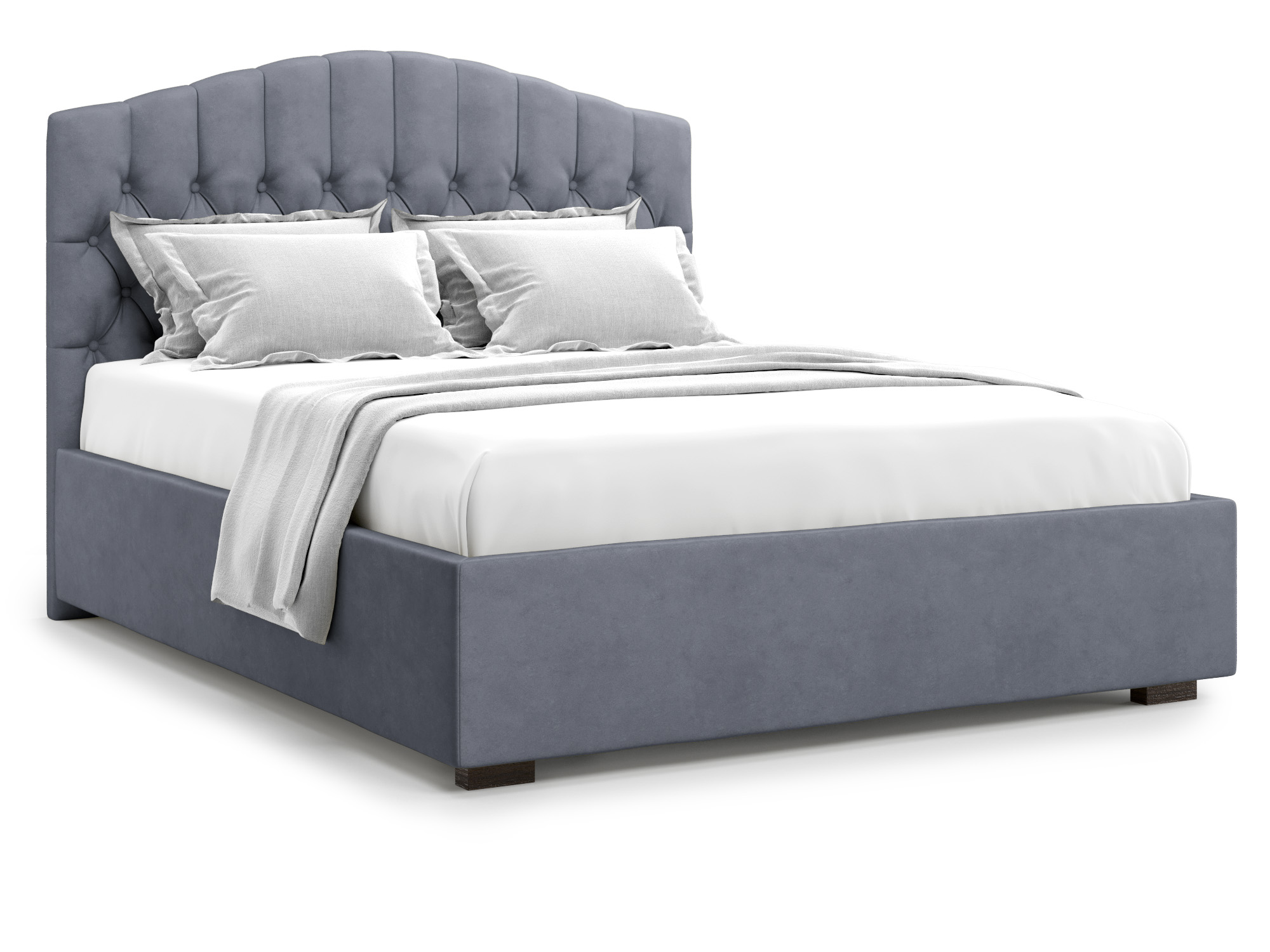 Кровать с ПМ Lugano (160х200) Серый, ДСП кровать с пм lugano 160х200 серый дсп