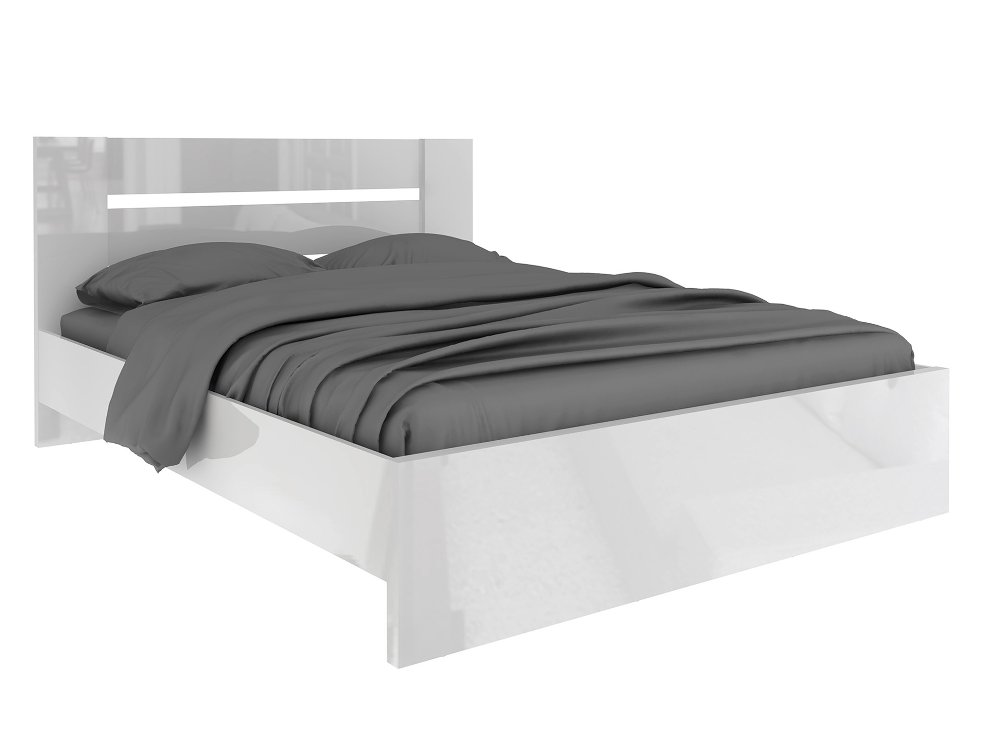 Кровать Норден (160х200) Белый, ЛДСП, Лак