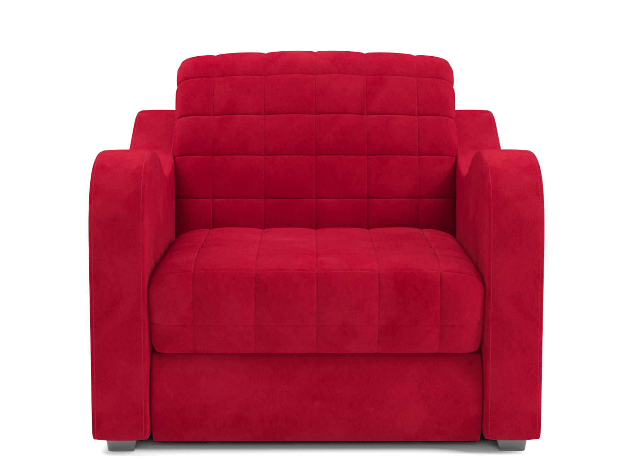 Кресло-кровать Барон №4 MebelVia Красный, Микровельвет, ДСП, Металл, Массив сосны кресло кровать барон 4 фиолет