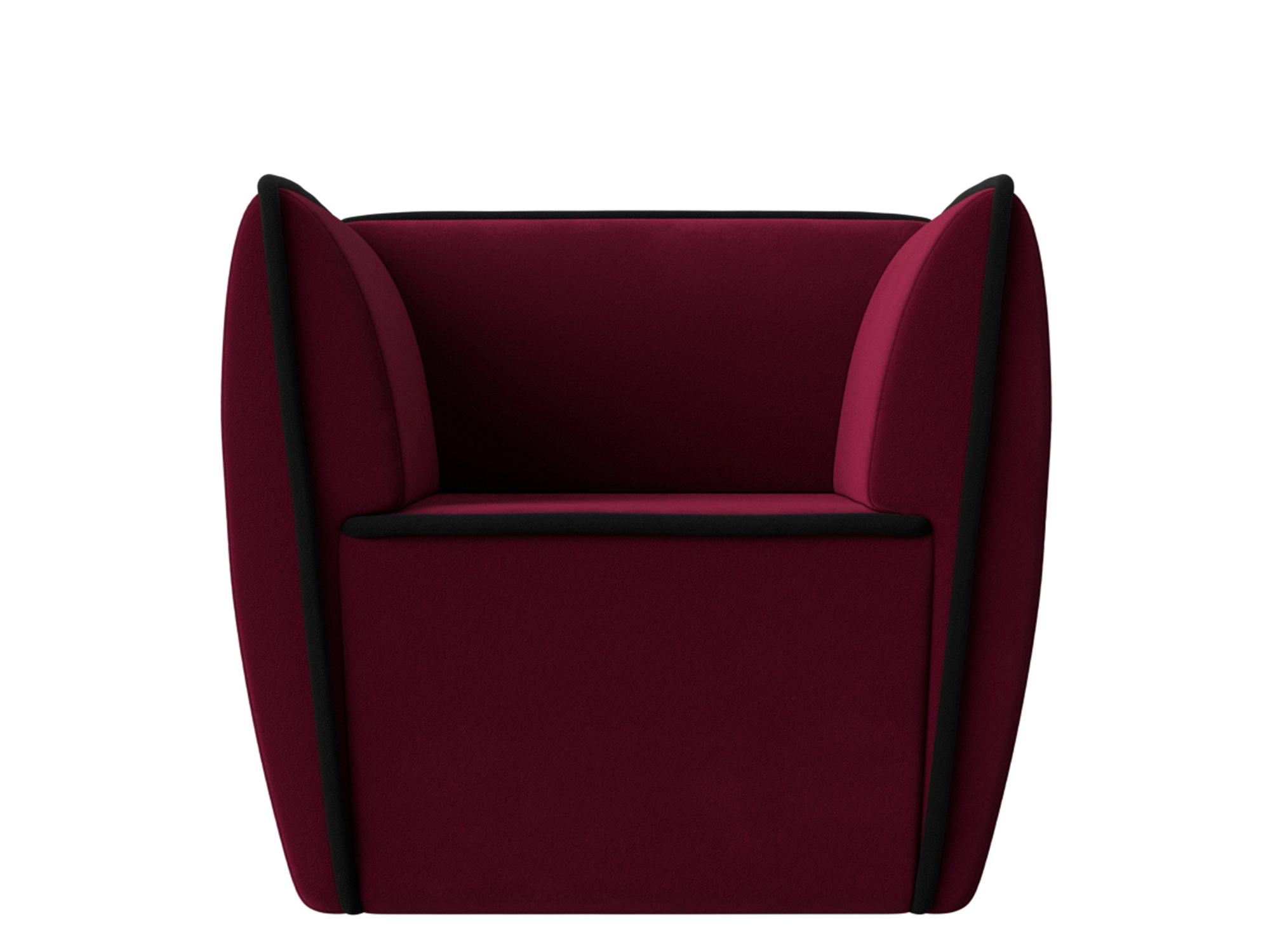 Кресло Бергамо MebelVia Красный, Черный, Микровельвет кресло бергамо mebelvia бежевый микровельвет
