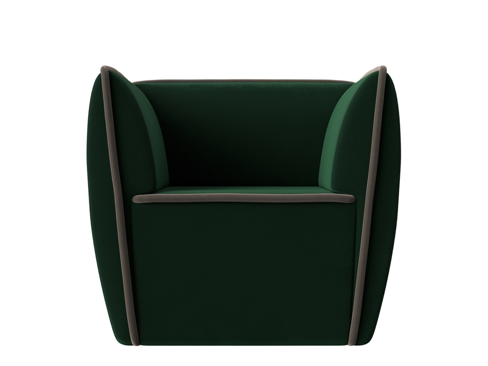 Кресло Бергамо MebelVia Зеленый, Коричневый, Велюр кресло артмебель хилтон велюр коричневый