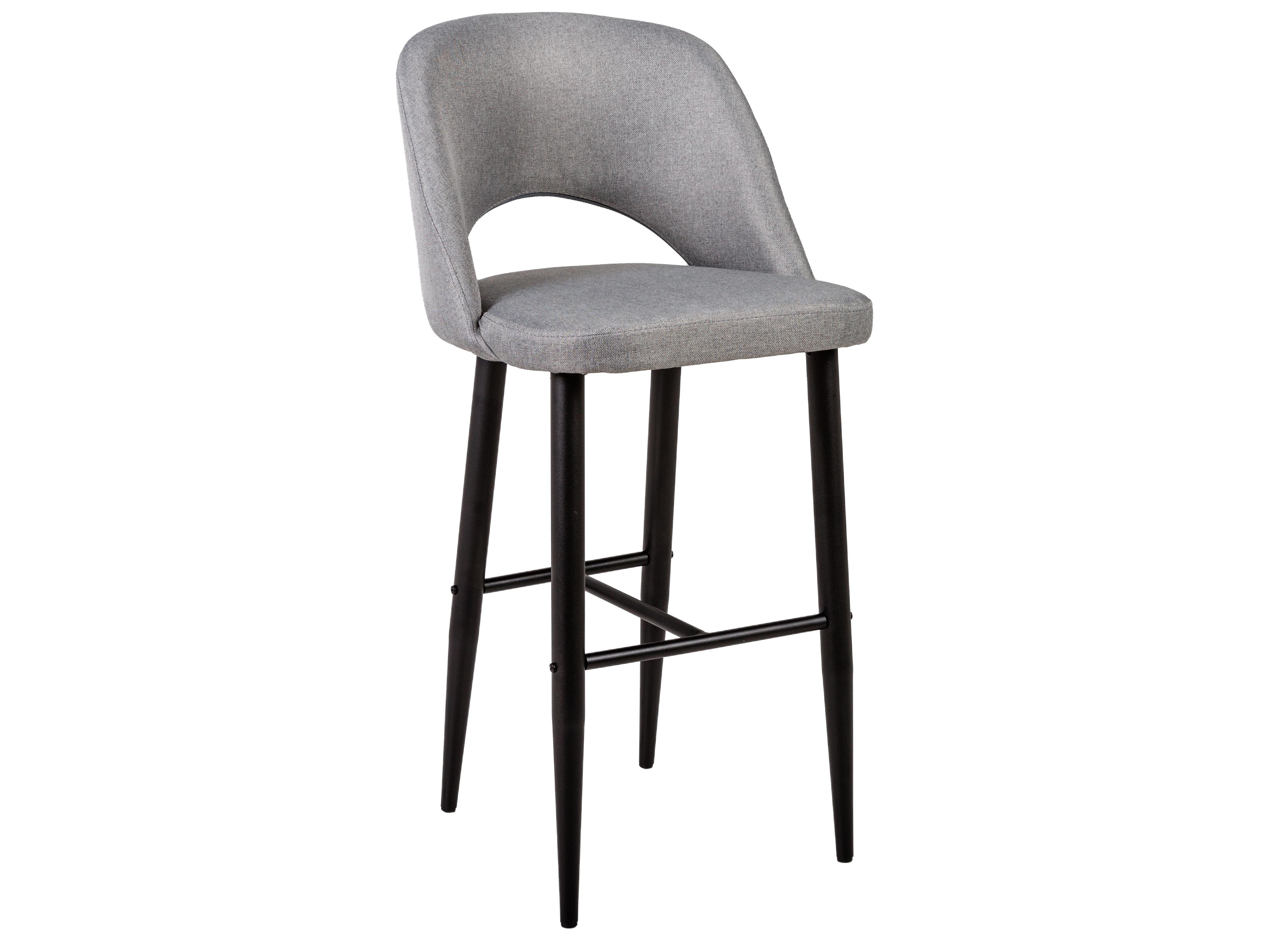 Стул барный Lars Грей/Черный Серый, Металл квадратный барный стул с обивкой crosley черный набор из 2 стульев барный стул