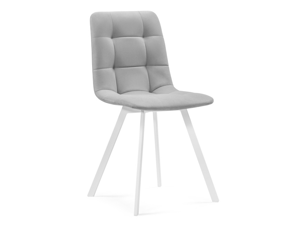 Чилли светло-серый / белый Стул Белый, Окрашенный металл чилли светло зеленый белый стул белый окрашенный металл