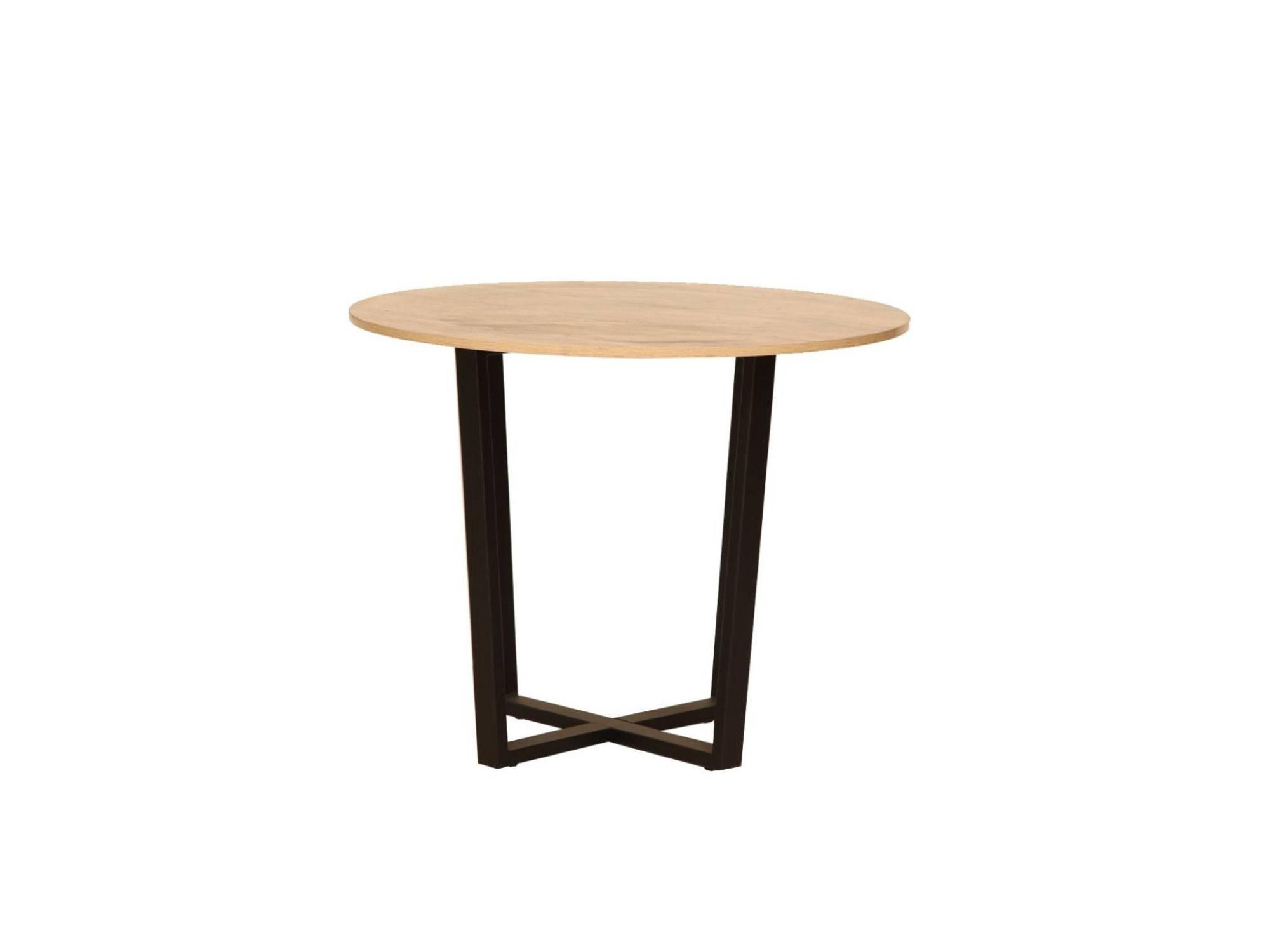 Стол 42.46 Бланко (обеденный) (дуб вотан / металл: черный) Черный, Металл стол обеденный calypso белый вотан вотан белый лдсп