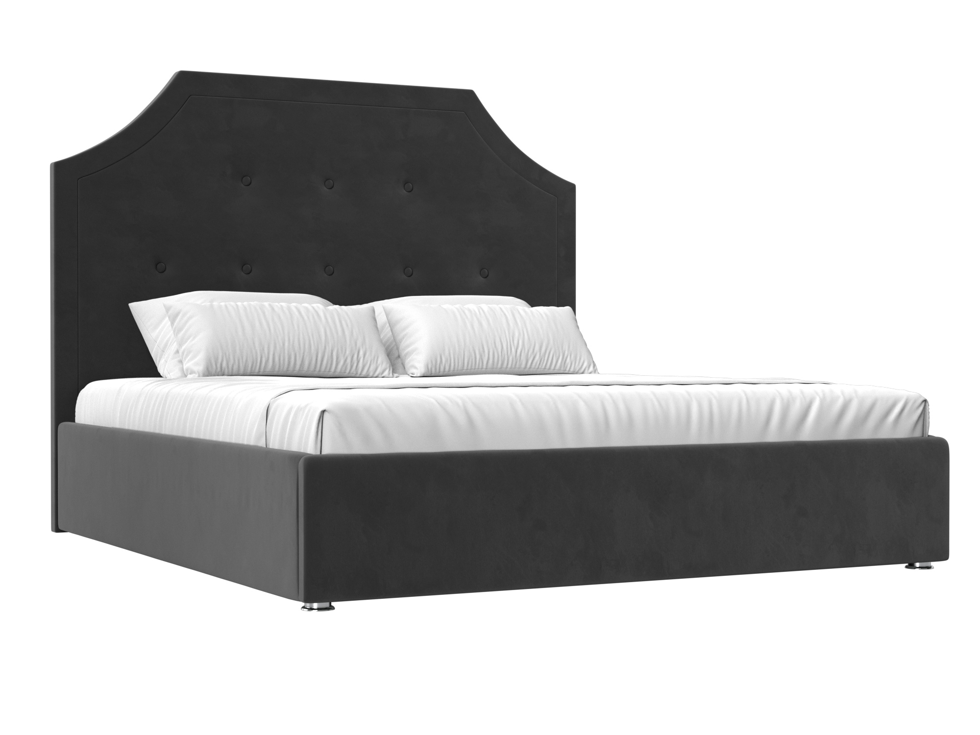 Кровать Кантри (160х200) Серый, ЛДСП
