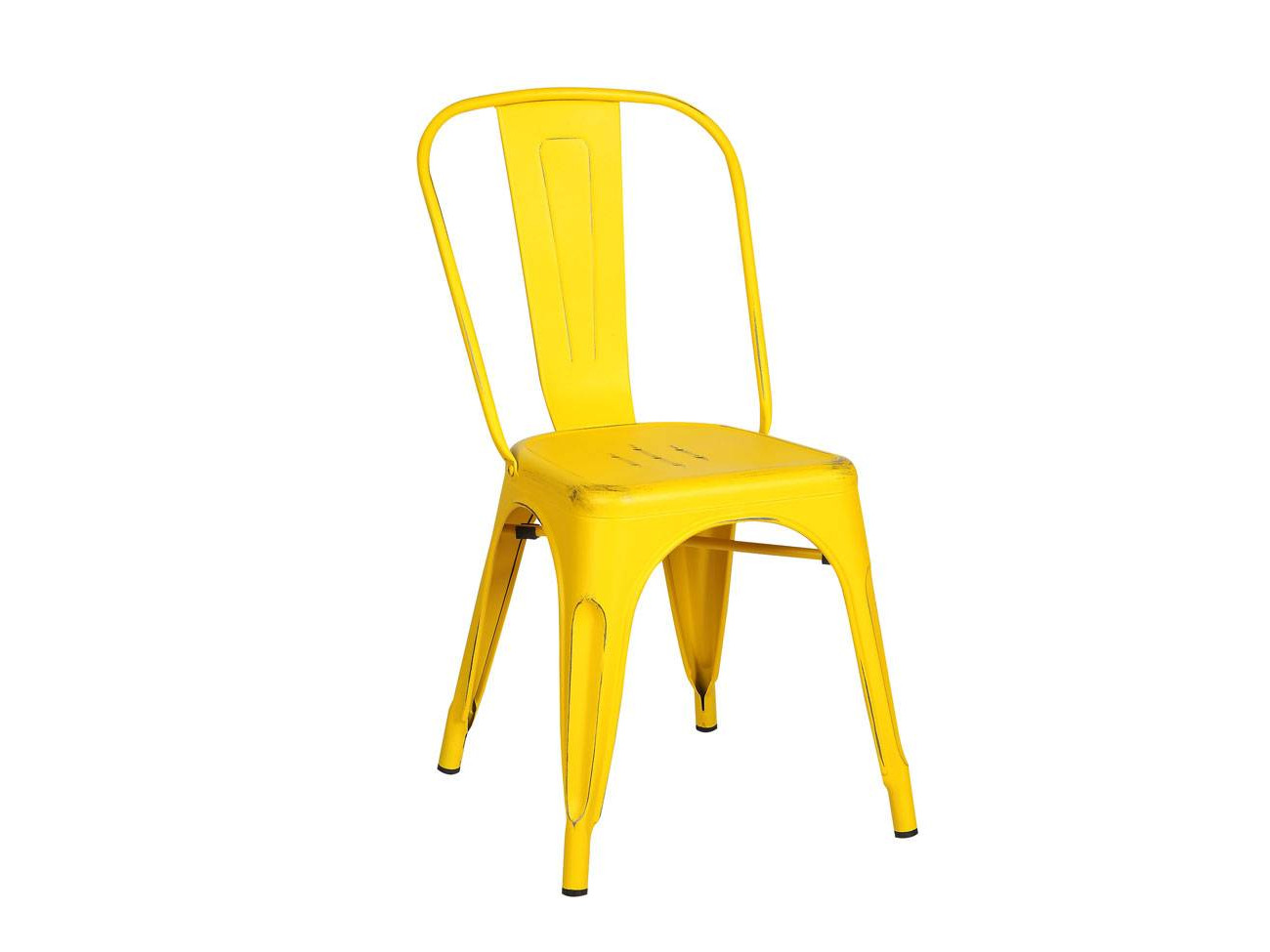 Стул Tolix Vintage Yellow Бежевый стул барный tolix wood красный глянцевый