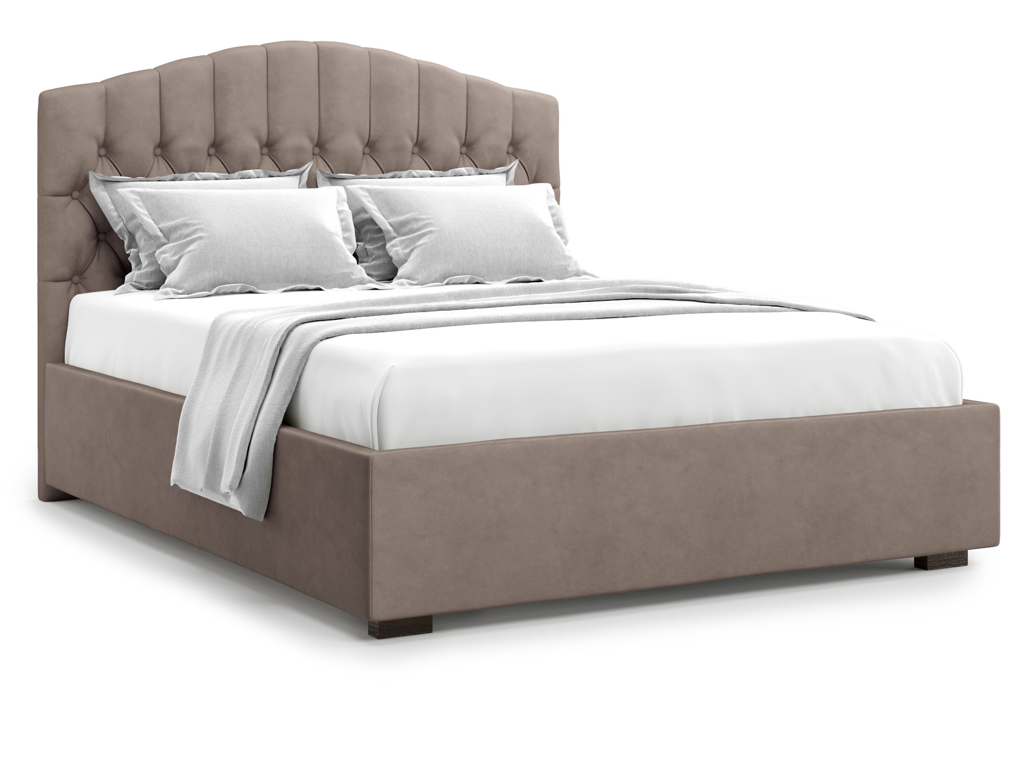 Кровать с ПМ Lugano (160х200) Коричневый, ДСП кровать с пм lugano 160х200 серый дсп