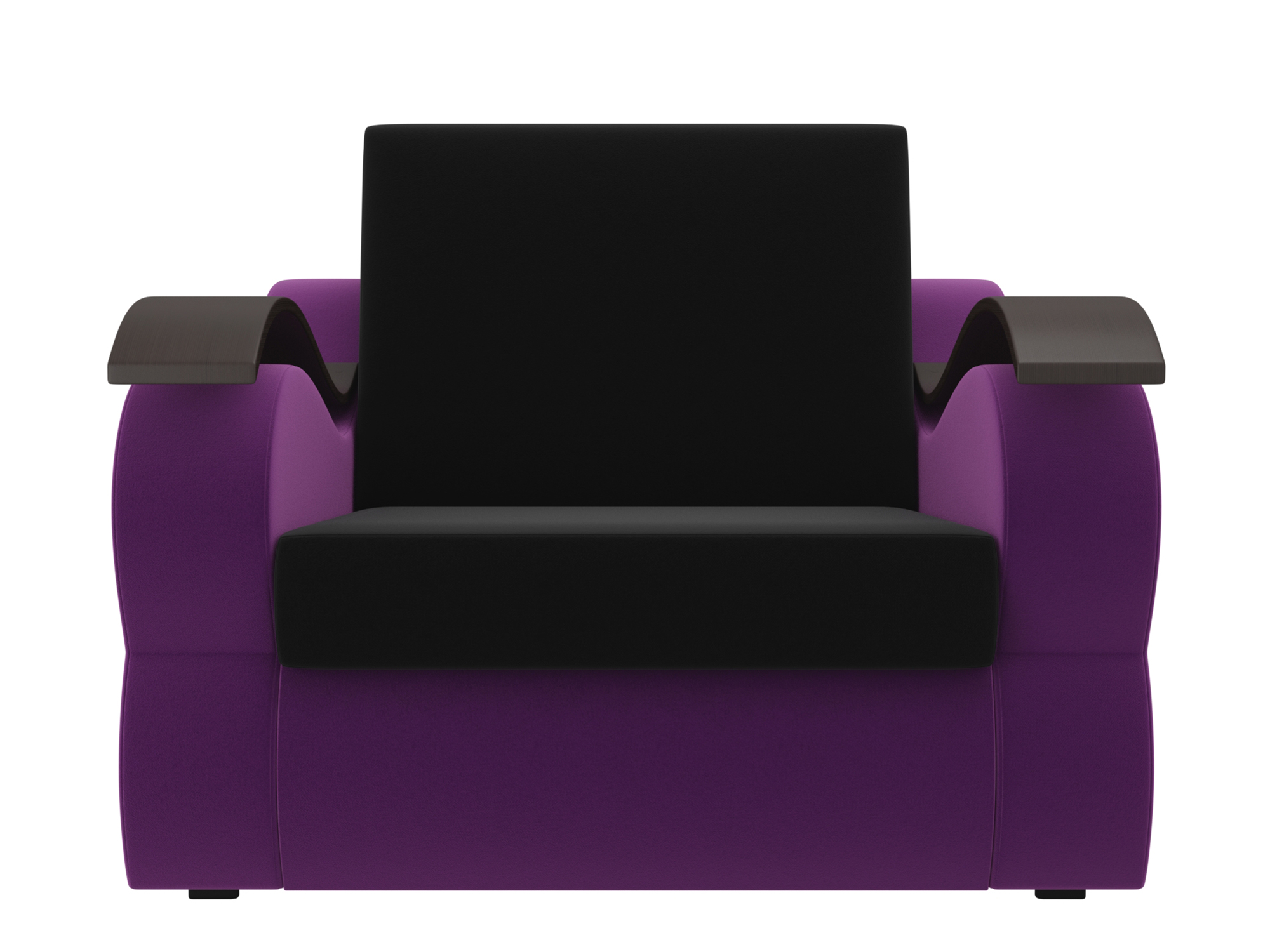 Кресло Меркурий (80х190) MebelVia Фиолетовый, Черный, Микровельвет, ДСП, ЛДСП кресло меркурий 80х190 mebelvia черный белый искусственная кожа вельвет лдсп