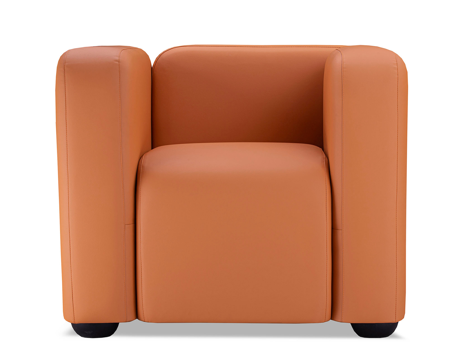 Кресло Квадрато MebelVia Оранжевый, Искусственная кожа, МДФ кресло наполи mebelvia черный искусственная кожа мдф