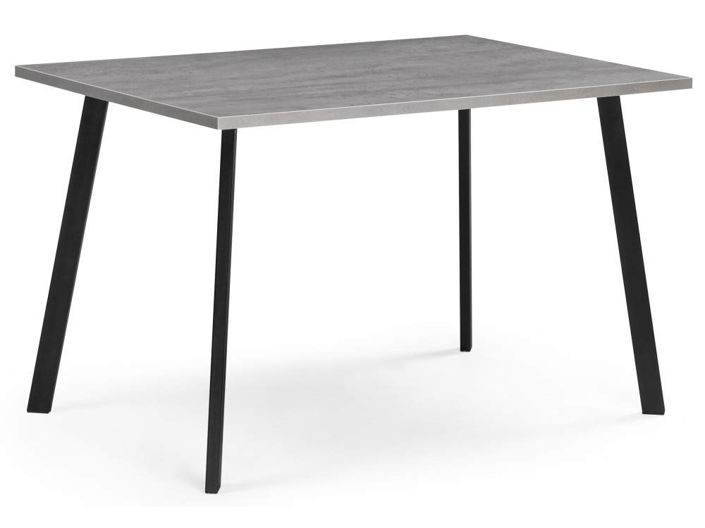 Тринити Лофт 120х80х75 25 мм бетон / черный матовый Стол деревянный Черный, Металл центавр бетон графит стол деревянный черный металл