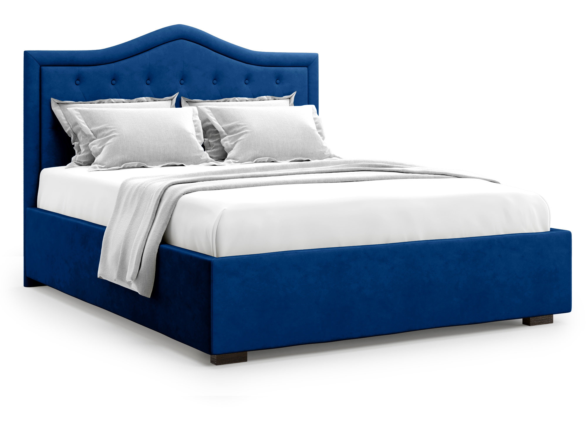 Кровать Tibr без ПМ (160х200) Синий, ДСП кровать tibr с пм 160х200 кровать tibr с пм 160х200