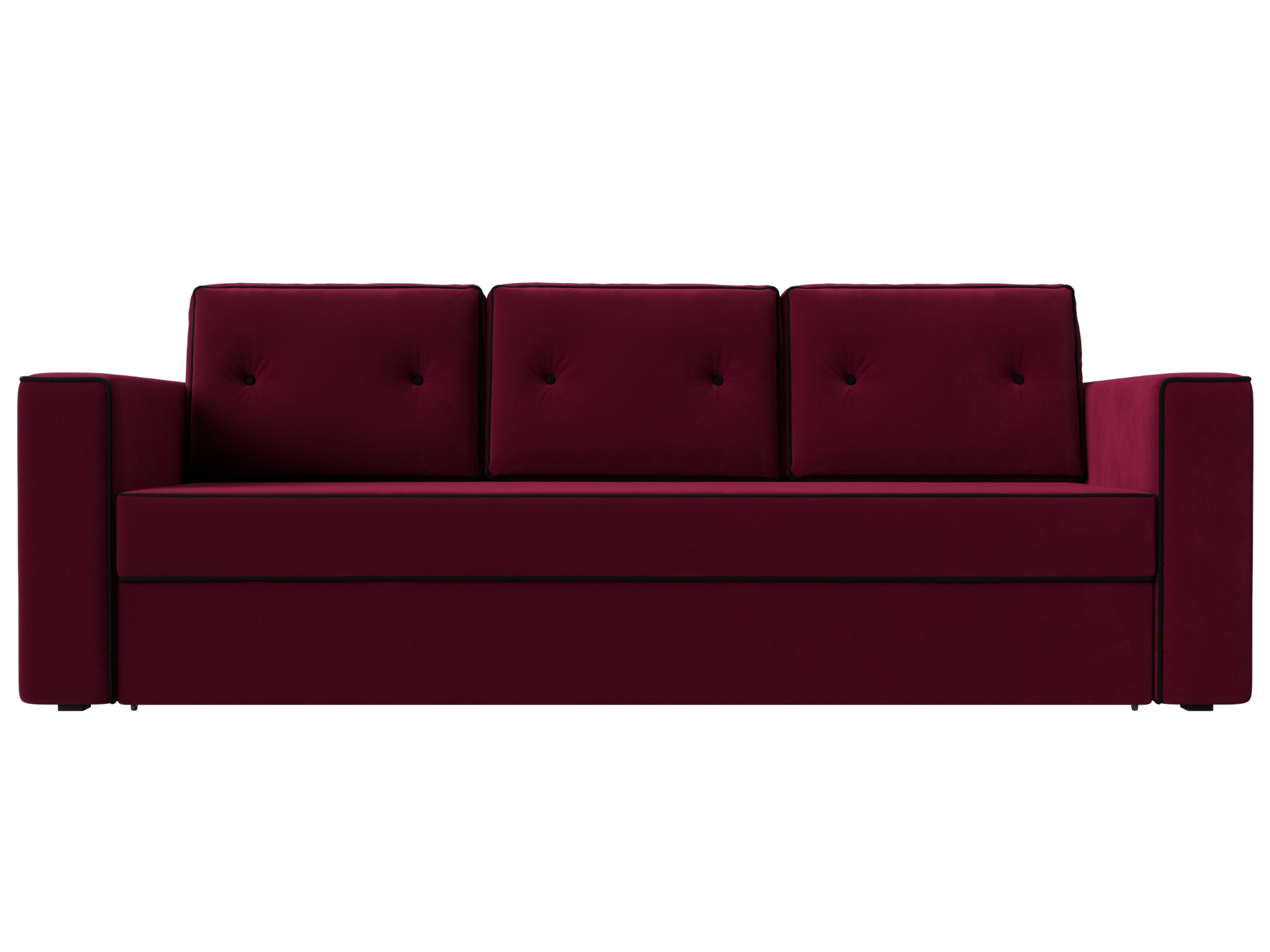Диван Принстон MebelVia Красный, Микровельвет, ДСП, ЛДСП диван еврокнижка мебелико ник 2 микровельвет красный