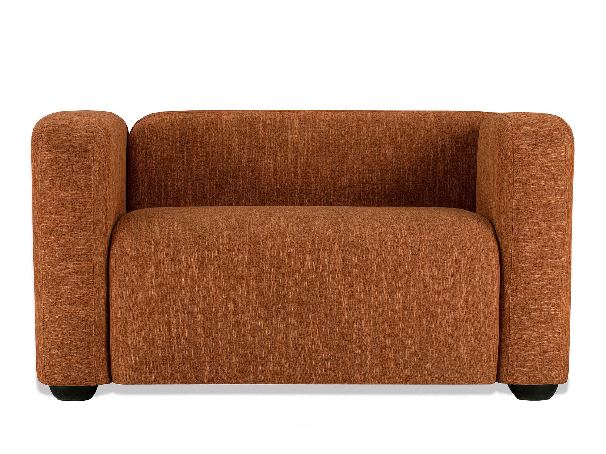 двухместный диван квадрато стандарт orion mist Диван Квадрато 2-х местный MebelVia Темно-оранжевый, Рогожка, МДФ
