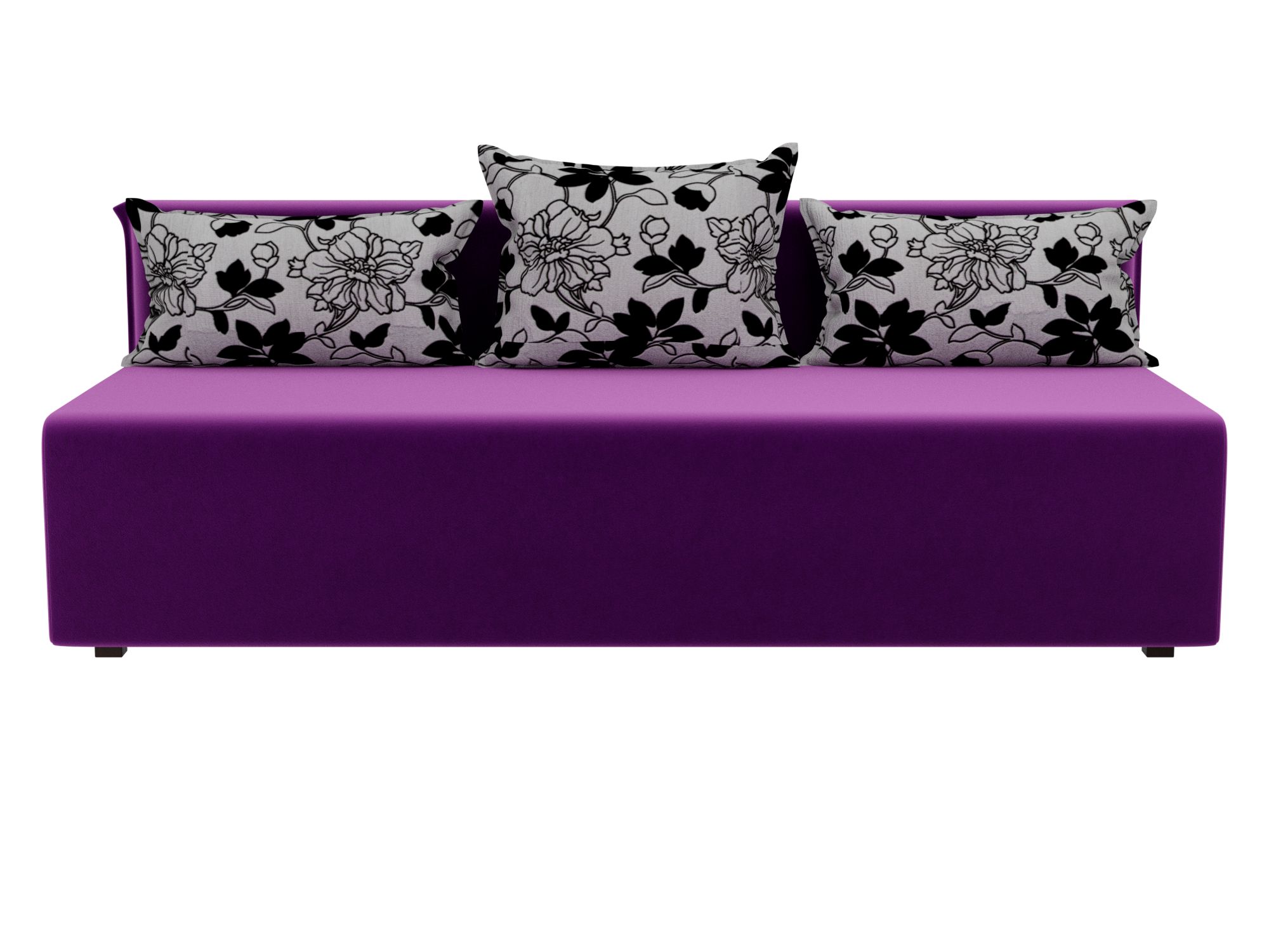 Диван Кесада MebelVia Фиолетовый, Микровельвет, ЛДСП диван еврокнижка мебелико сатурн микровельвет фиолетовый