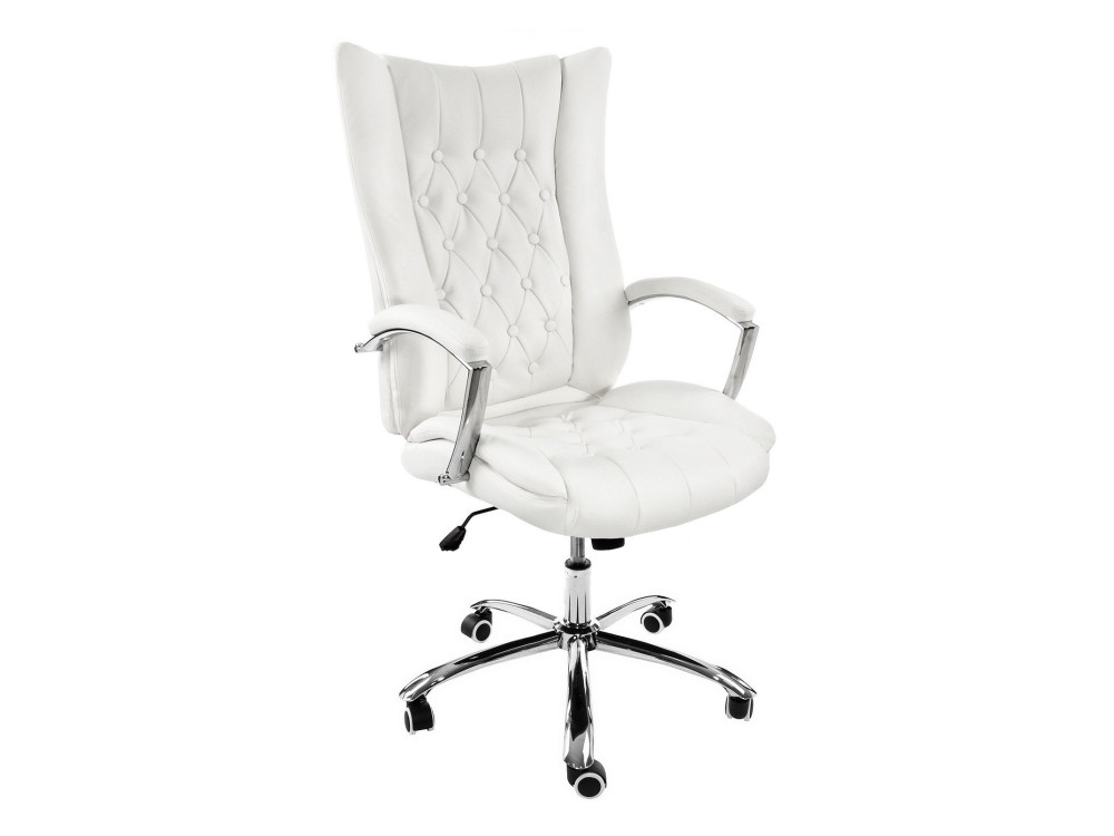 Blant белое Компьютерное кресло MebelVia Белый, Искусственная кожа, Хромированный металл midl белый компьютерное кресло белый кожзам хромированный металл