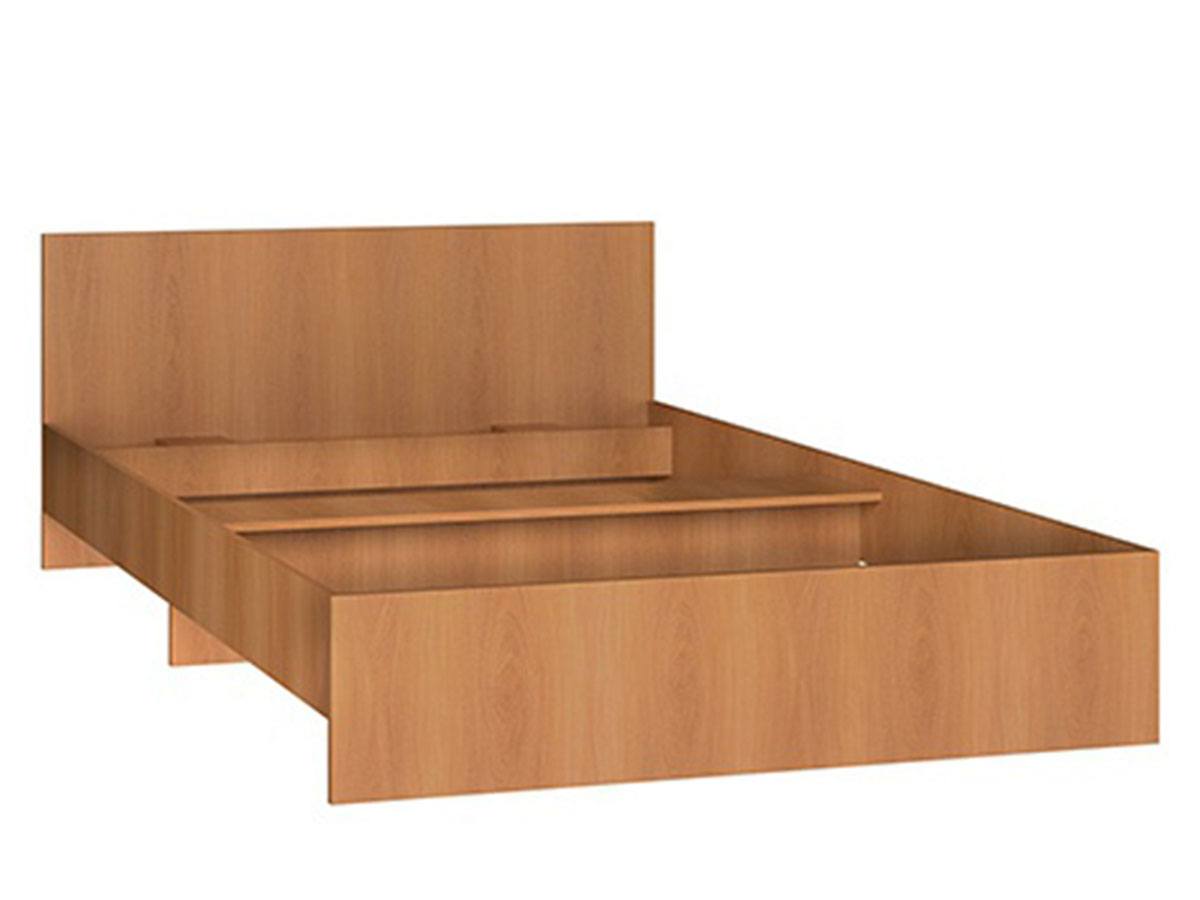 Кровать с прямой спинкой Светлана (80х200) Миланский орех, Коричневый, ЛДСП цена и фото